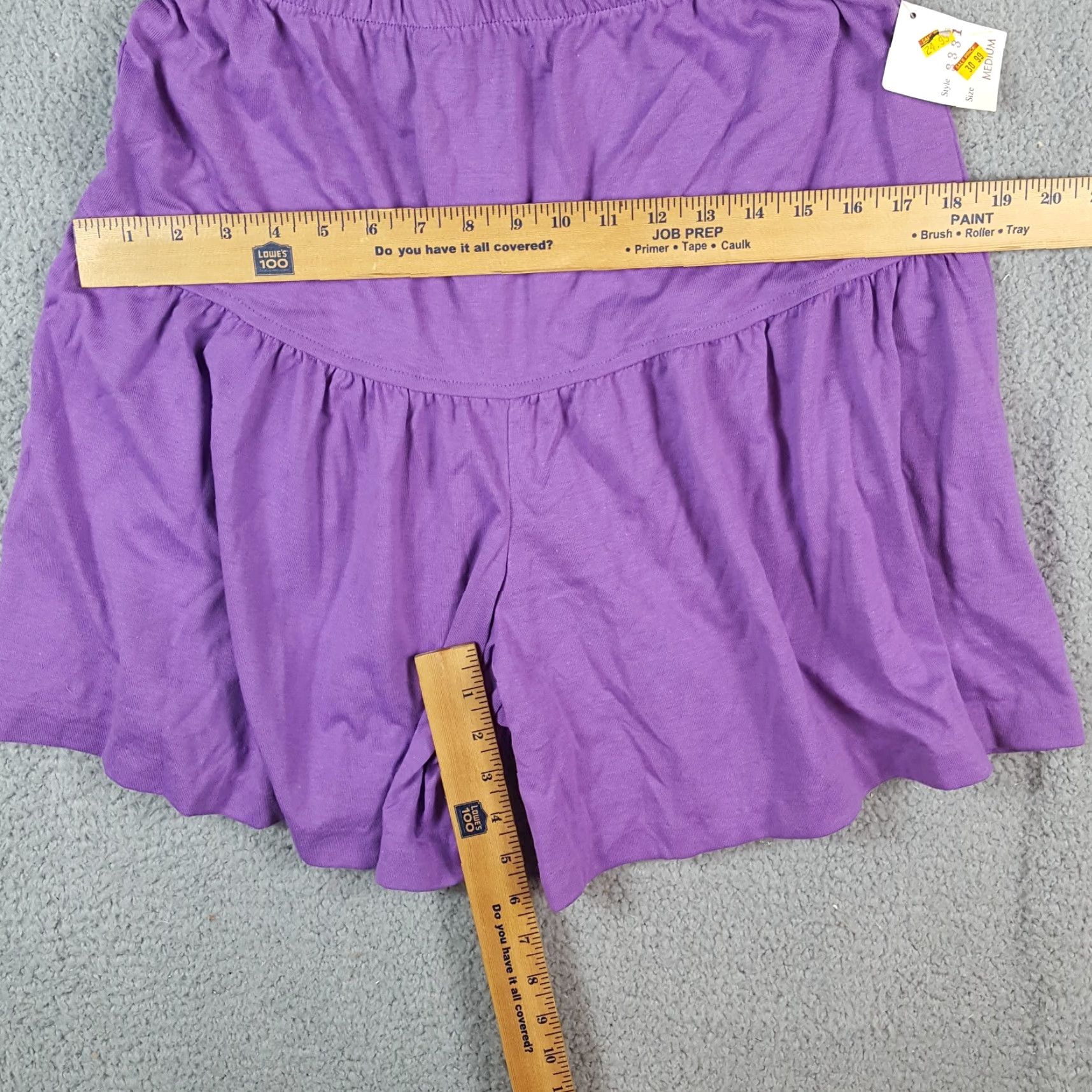 Etro VINTAGE Over The Rainbow Purple Paper Bag Shorts Women M Relaxed Stretch Waist 80s 90s Retro Bohemian Casual Summer Holiday Size 32" / US 10 / IT 46 - 6 Thumbnail