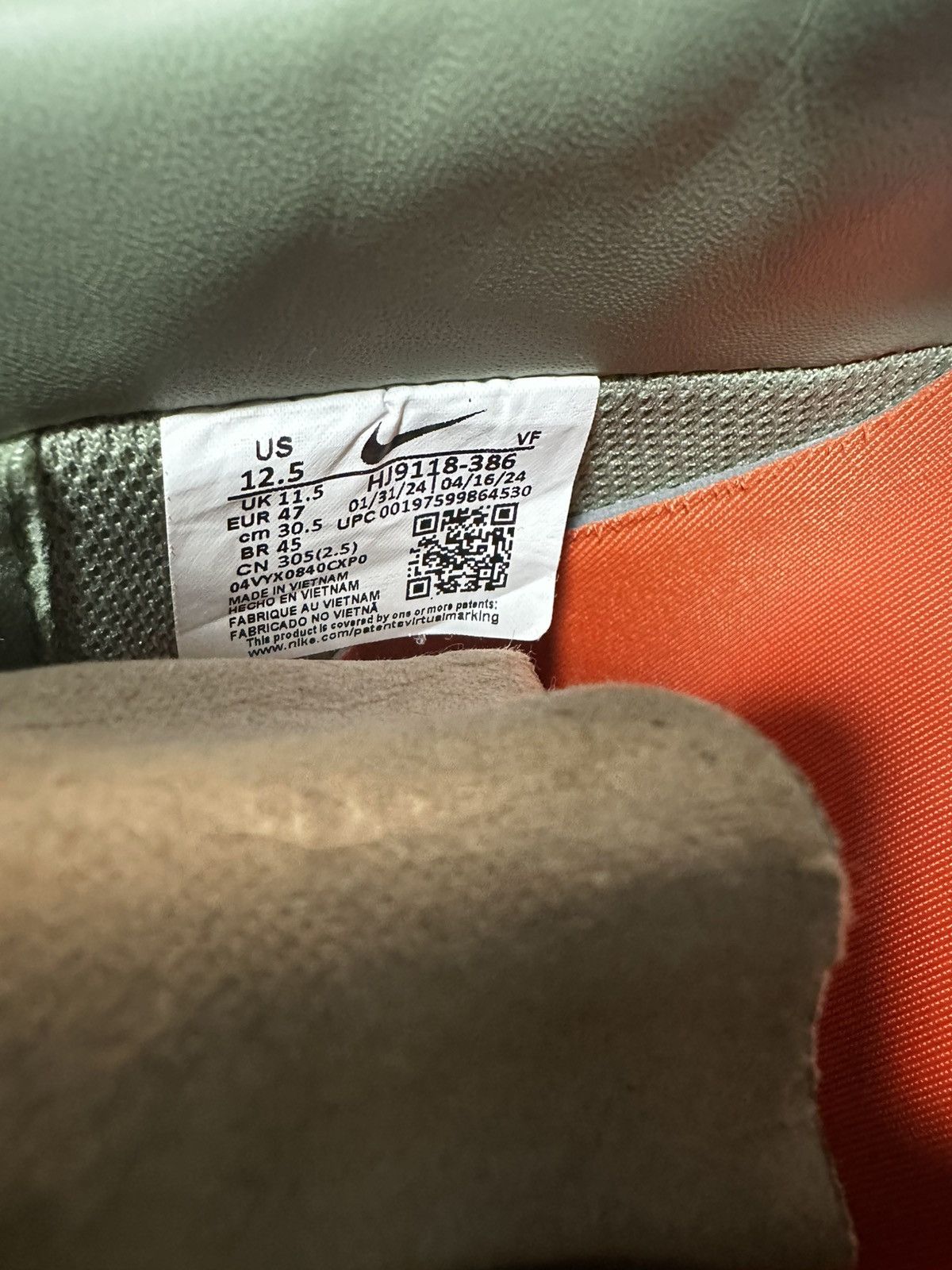 Nike NIKE AIR FORCE 1 OIL GREEN SAFETY Size US 12.5 / EU 45-46 - 10 Thumbnail