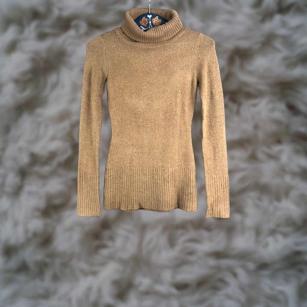 Ann Demeulemeester Ann Demeulemeester Pullover Sweater Women S Brown Knit Fleece Wool Ribbed Neck Cuffs Casual Long Sleeve Roll Neck Vintage No Size S / US 4 / IT 40 - 1 Thumbnail