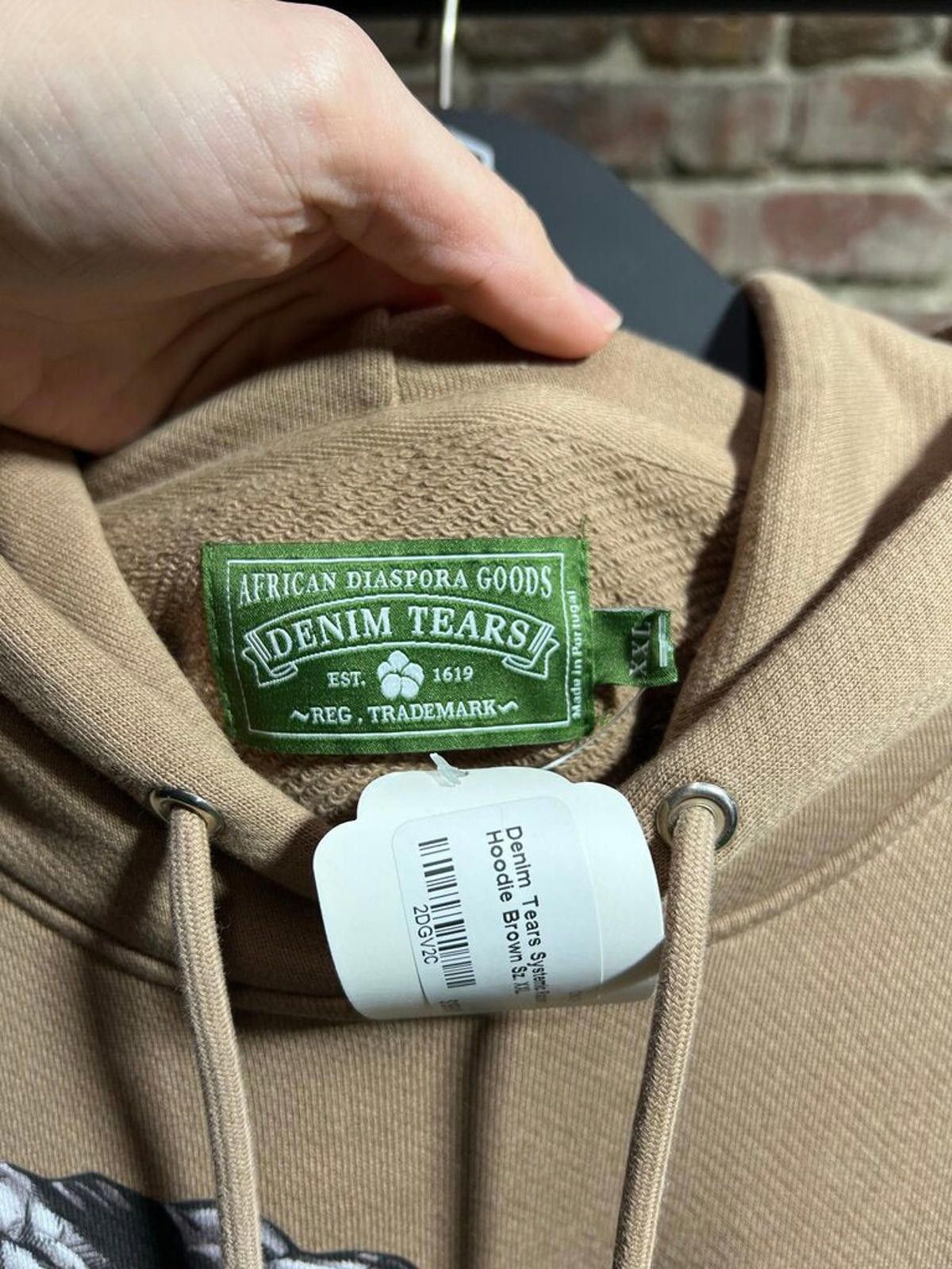 DENIM TEARS Denim Tears Systemic Racism Hoodie Brown Sz. XXL Size ONE SIZE - 3 Thumbnail