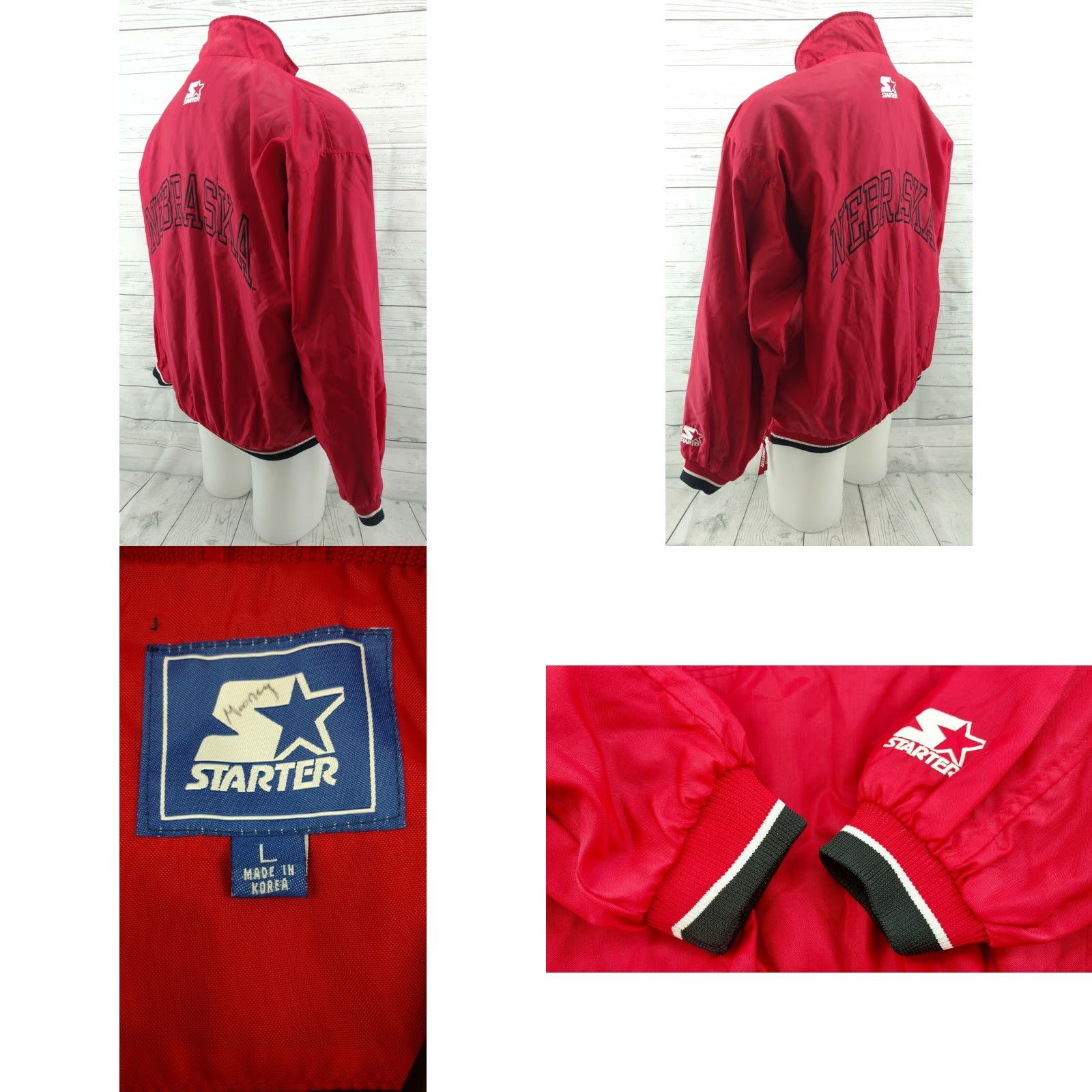 Starter Huskers Starter Windbreaker Jacket Large Red Men Travel Pullover Jacket Nebraska University of Nebraska Lincoln Windbreaker Size US L / EU 52-54 / 3 - 8 Thumbnail