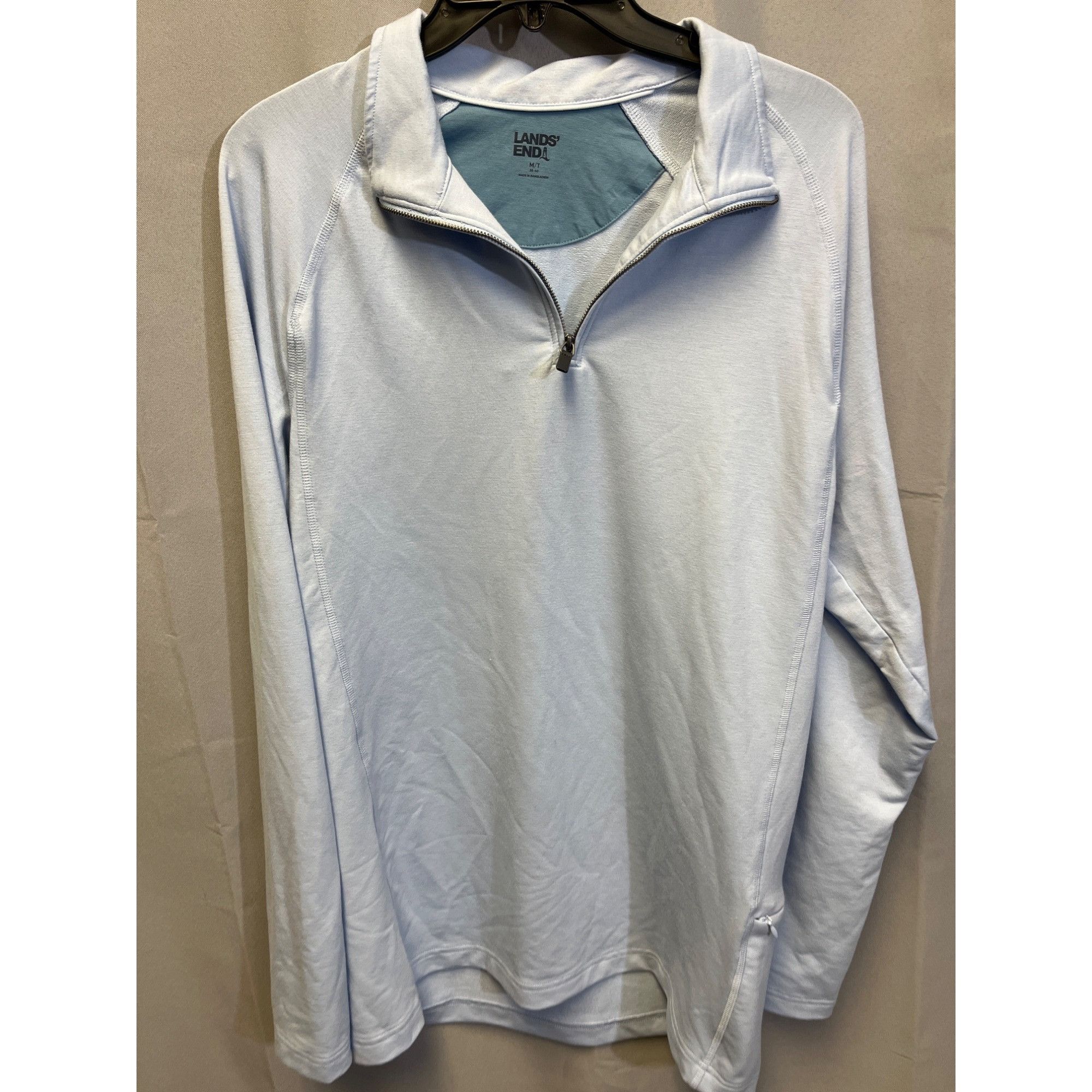 Lands' End Lands End Mens Light blue Quarter Zip Pullover Size M SKU 70 Size US M / EU 48-50 / 2 - 1 Thumbnail