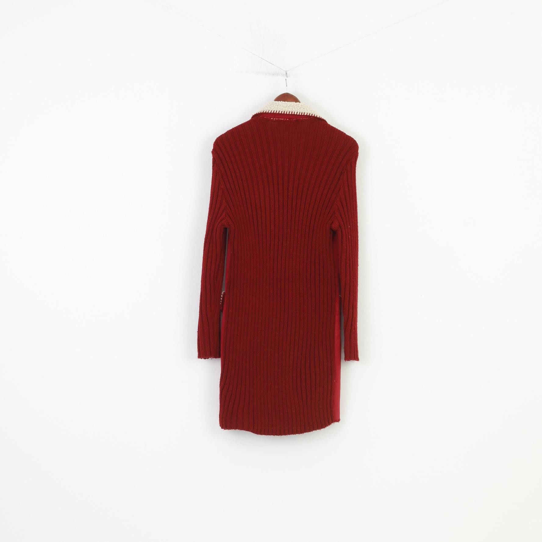 Vintage Risensun Woman L Jacket Red Padded Collar Bottoms 0152 Size L / US 10 / IT 46 - 8 Thumbnail