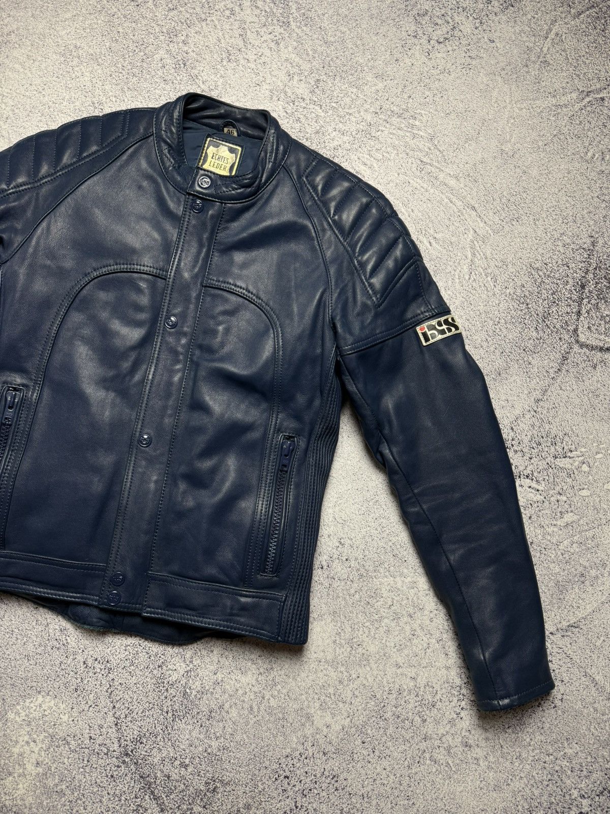 Genuine Leather Vintage IXS Echtes Leder Leather Jacket Moto Racing Style Size US S / EU 44-46 / 1 - 4 Thumbnail
