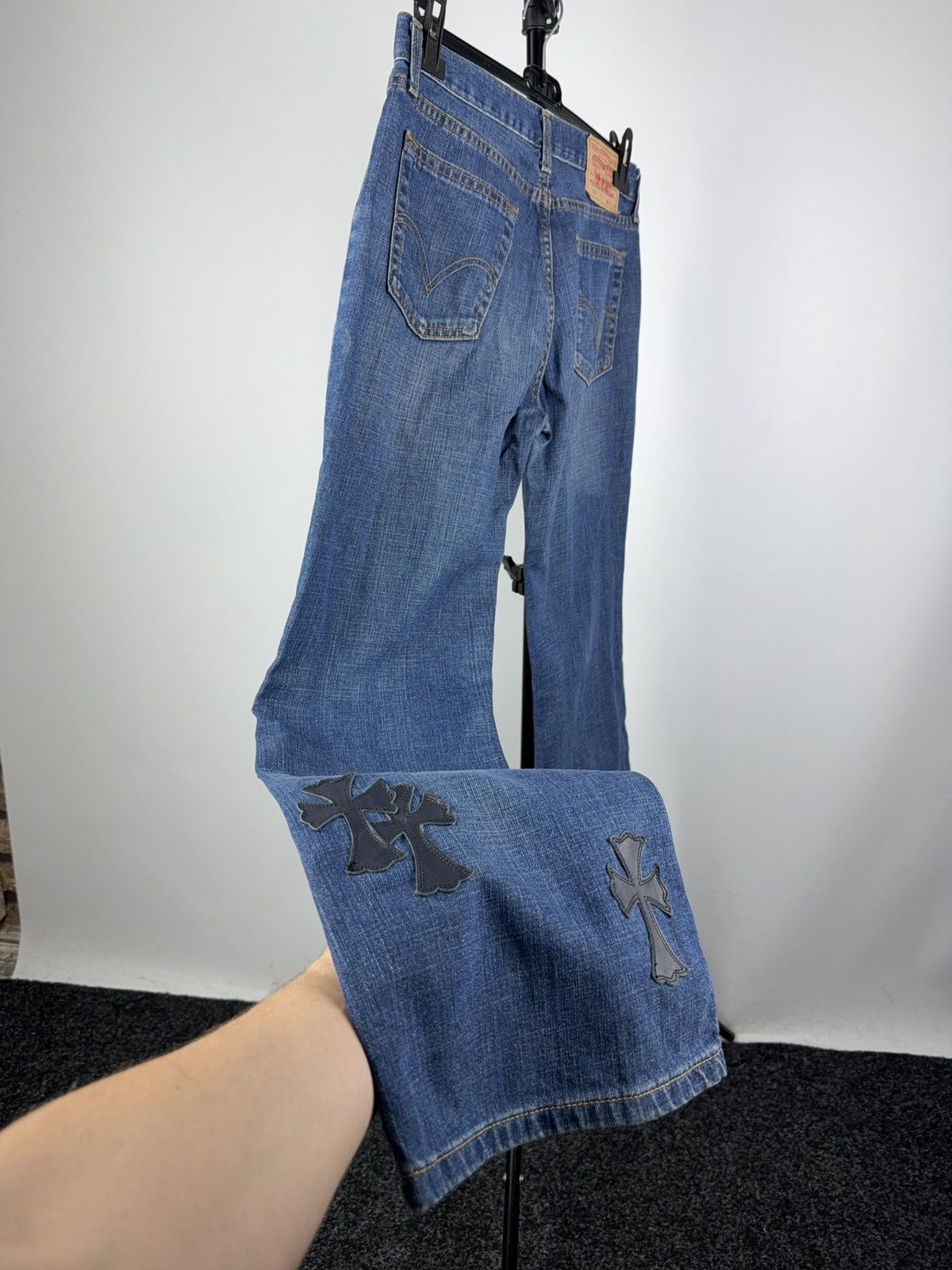 Hysteric Glamour × If Six Was Nine × Levi's 🔥Levi’s Flared Chrome Hearts Style Cross Denim jeans Size 30" / US 8 / IT 44 - 9 Thumbnail