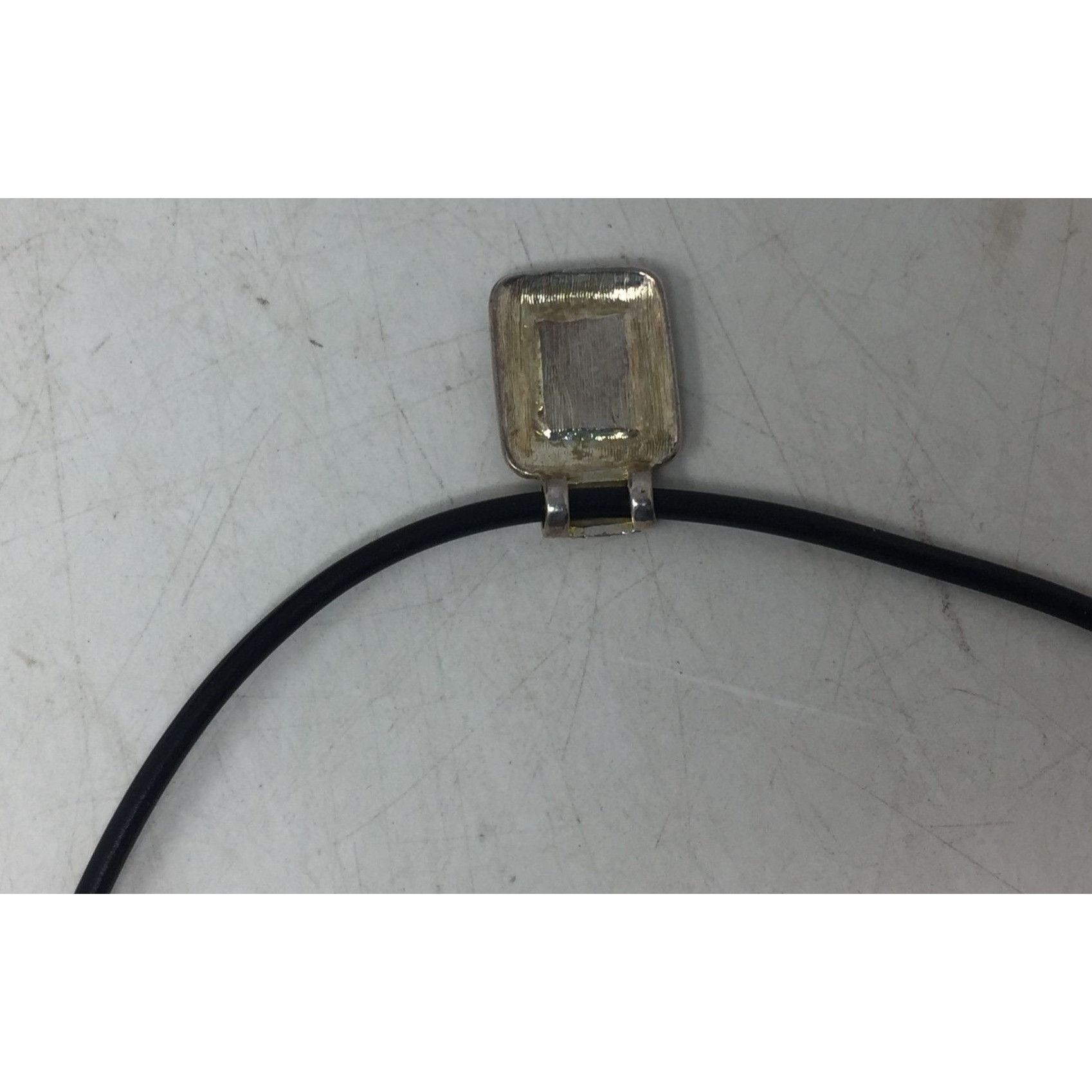 Other Unisex Black Necklace with Silver & Black Rectangular Pendan Size ONE SIZE - 6 Thumbnail