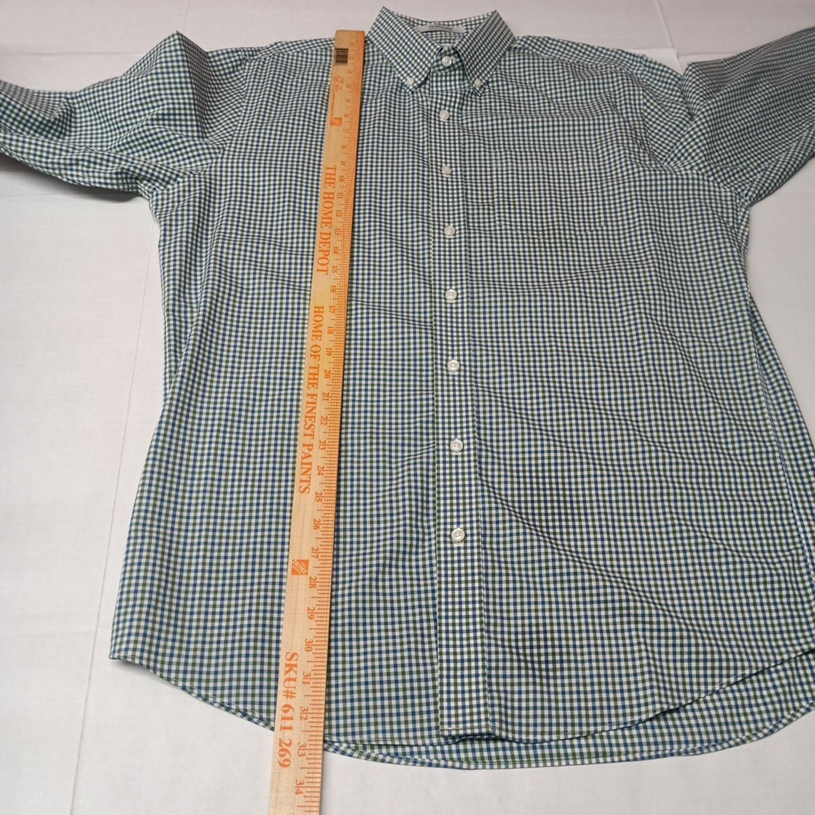 L.L. Bean LL Bean Men's Size LT Green Check Shirt Wrinkle Free Size US L / EU 52-54 / 3 - 6 Thumbnail