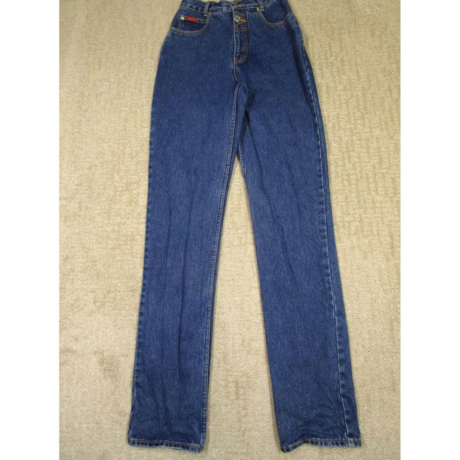 Vintage VINTAGE Lawman Jeans Women 4 Blue Bareback High Rise Riding Denim Dark Wash 90s Cowboy Logo Retro Southwestern Women Jeans Size 27" / US 4 / IT 40 - 2 Thumbnail