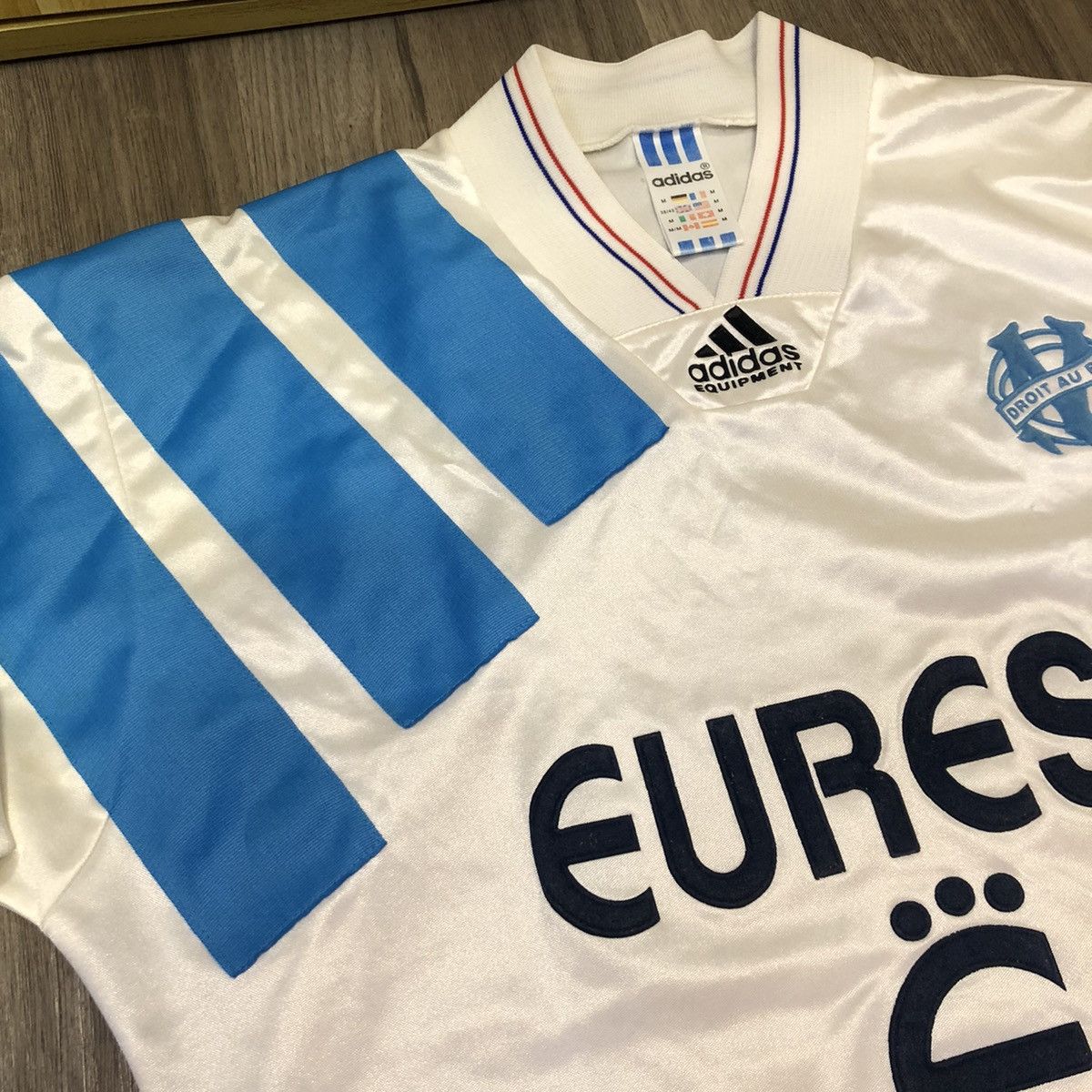 Adidas Marseille 93/94 home shirt (blokecore) Size US M / EU 48-50 / 2 - 5 Thumbnail