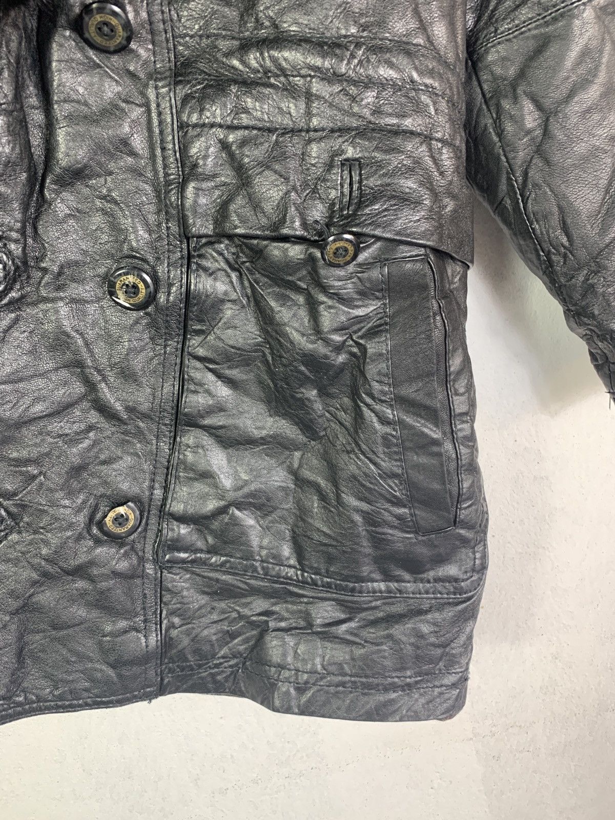 Vintage Vintage Don-Strong Leather Jacket Size US XL / EU 56 / 4 - 11 Thumbnail