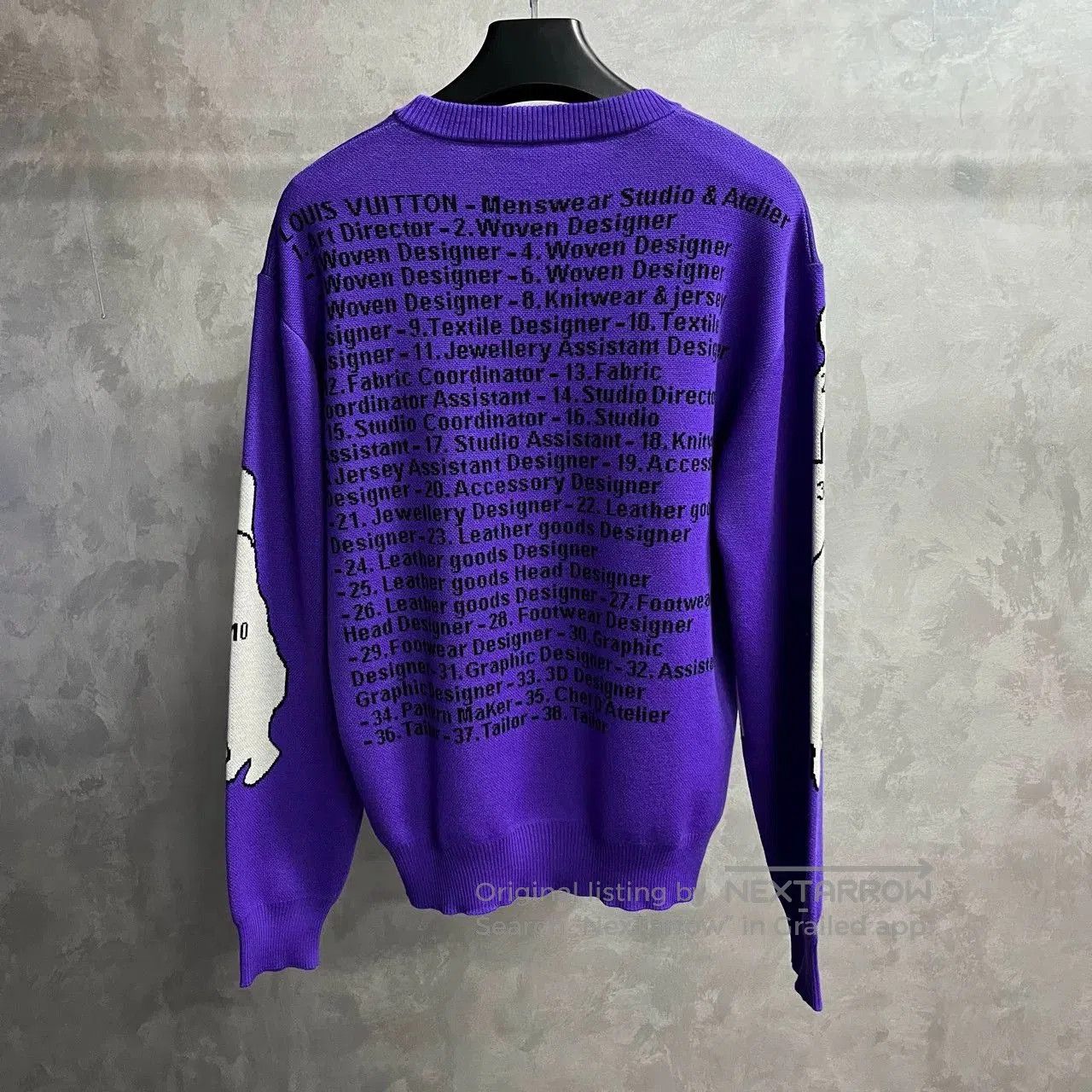 Louis Vuitton Louis Vuitton Purple Logo Jacquard Sweater. Size US M / EU 48-50 / 2 - 5 Thumbnail
