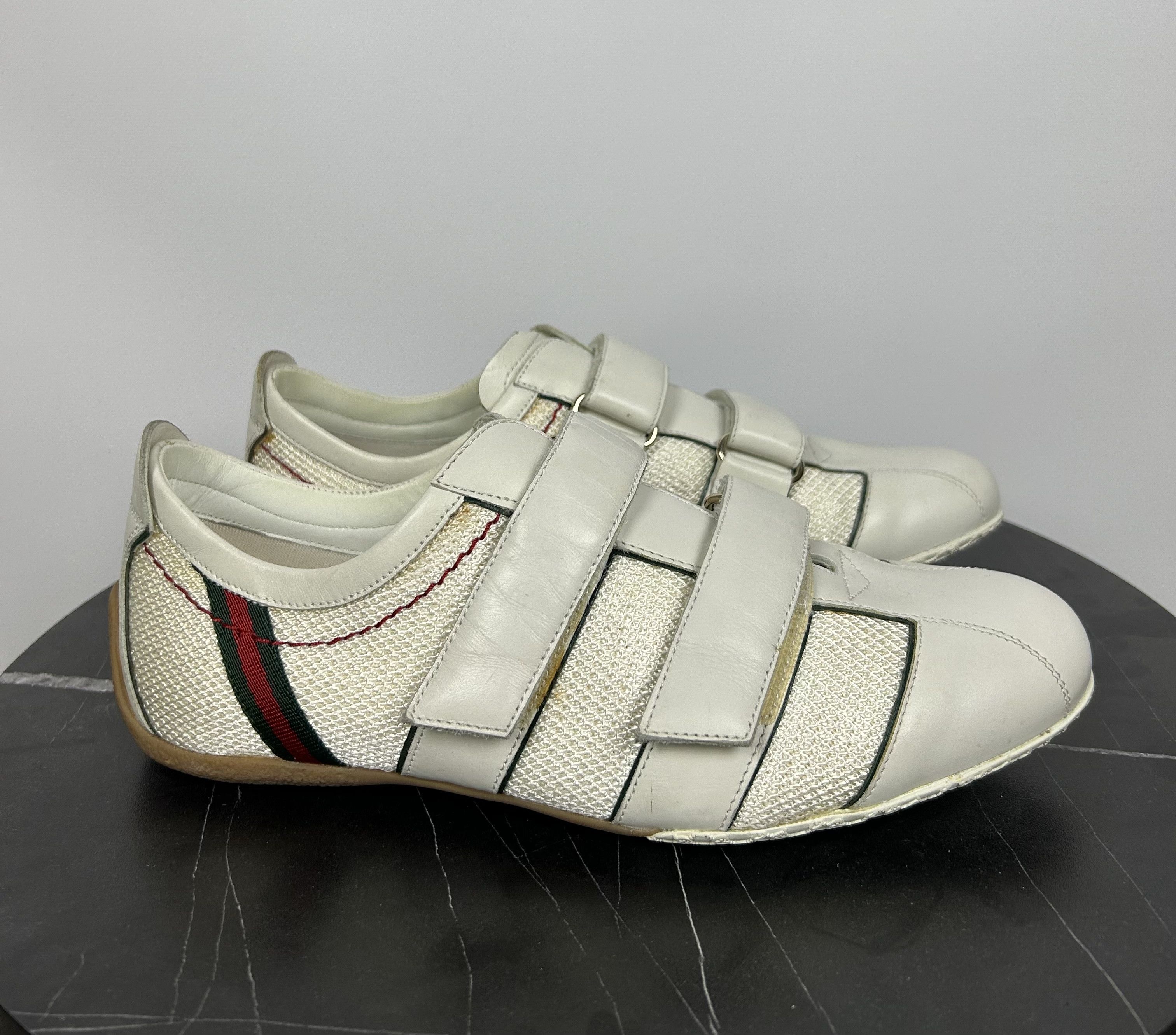 Gucci GUCCI Womens Sneakers Shoes Leather White Size 39 EUR Size US 7.5 / IT 37.5 - 3 Thumbnail