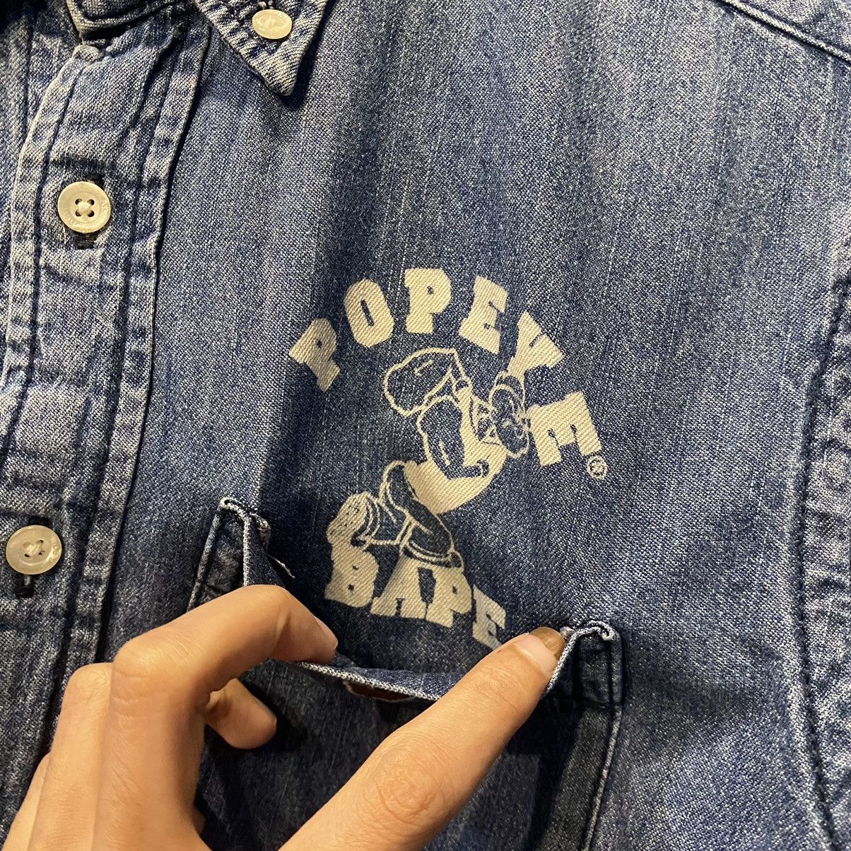 Bape FINAL PRICE Bape x Popeye Chambray BD Shirt Size US S / EU 44-46 / 1 - 12 Thumbnail