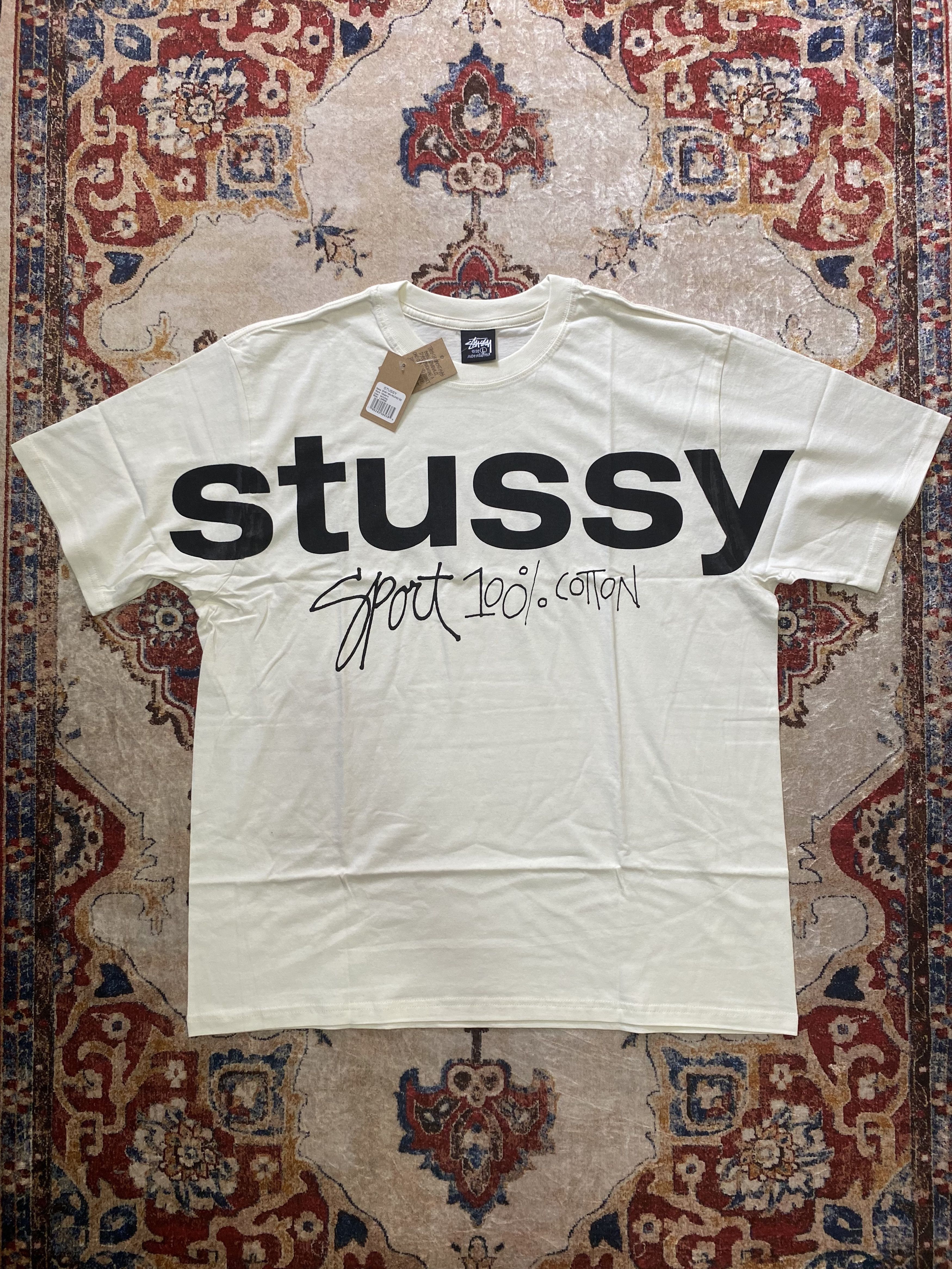 Stussy Stussy Sport Script Tee “White” | Grailed