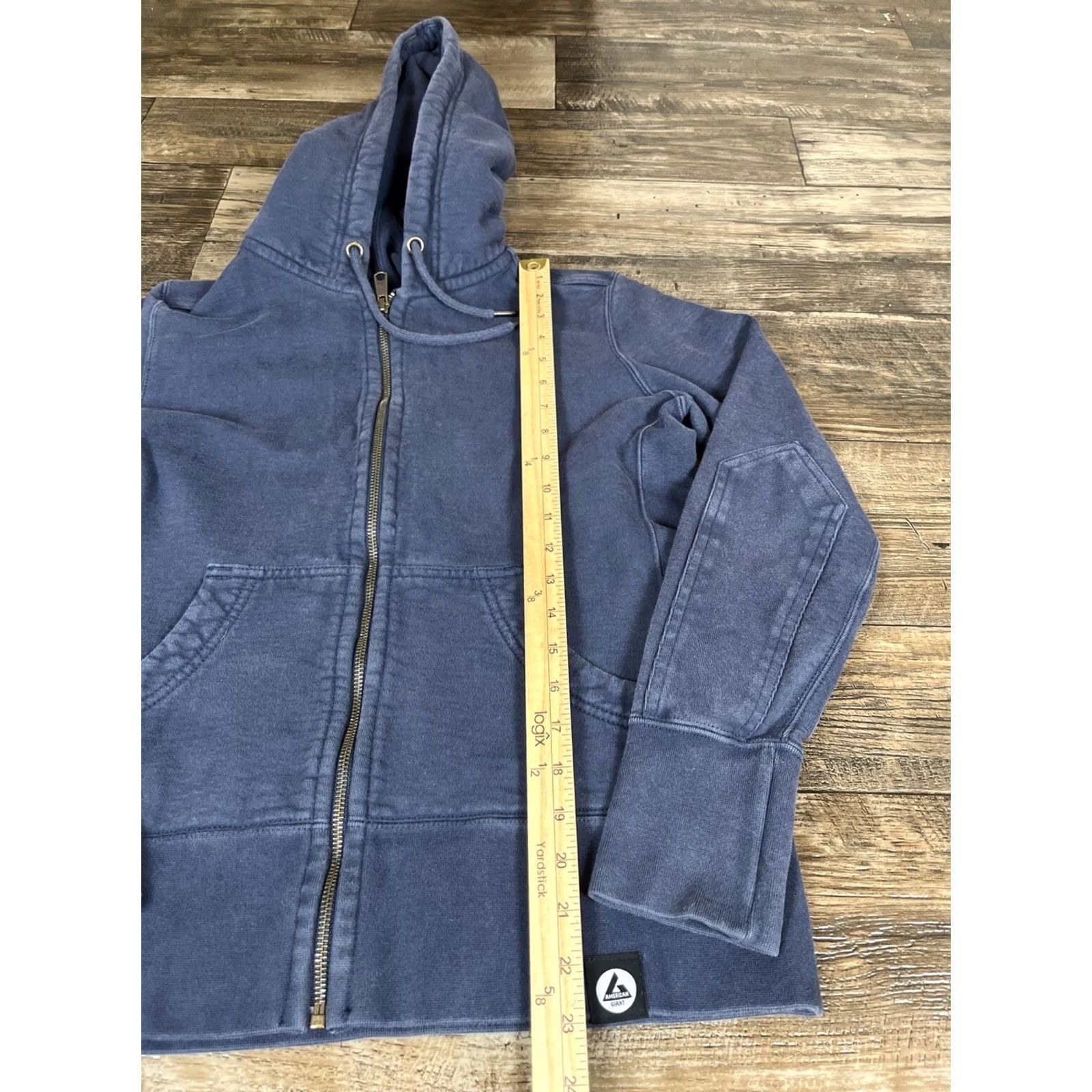 Vintage American Giant Full Zip Hoodie Jacket Women M Navy Blue Heavyweight Size M / US 6-8 / IT 42-44 - 2 Thumbnail