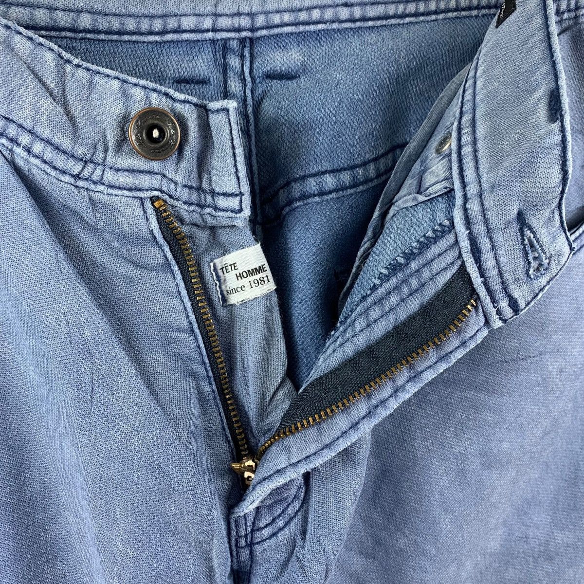 Issey Miyake × Japanese Brand × Tete Homme TETE HOMME issey miyake light blue skinny jeans Size 32" / US 10 / IT 46 - 13 Thumbnail