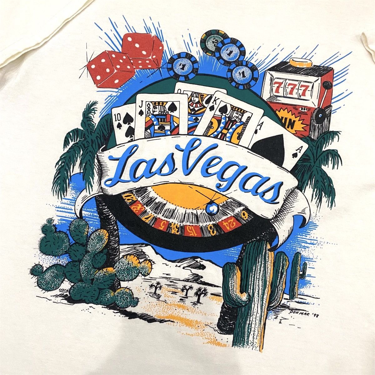 Vintage Vintage 90s Las Vegas USA Casino Graphic Tshirt Size US L / EU 52-54 / 3 - 4 Thumbnail