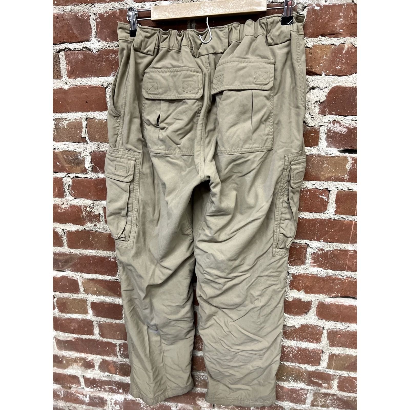 Doublet Duluth Carpenter Pants Mens Medium Brown Elastic Waist Double Knee Quilted Lined Size US 31 - 6 Thumbnail
