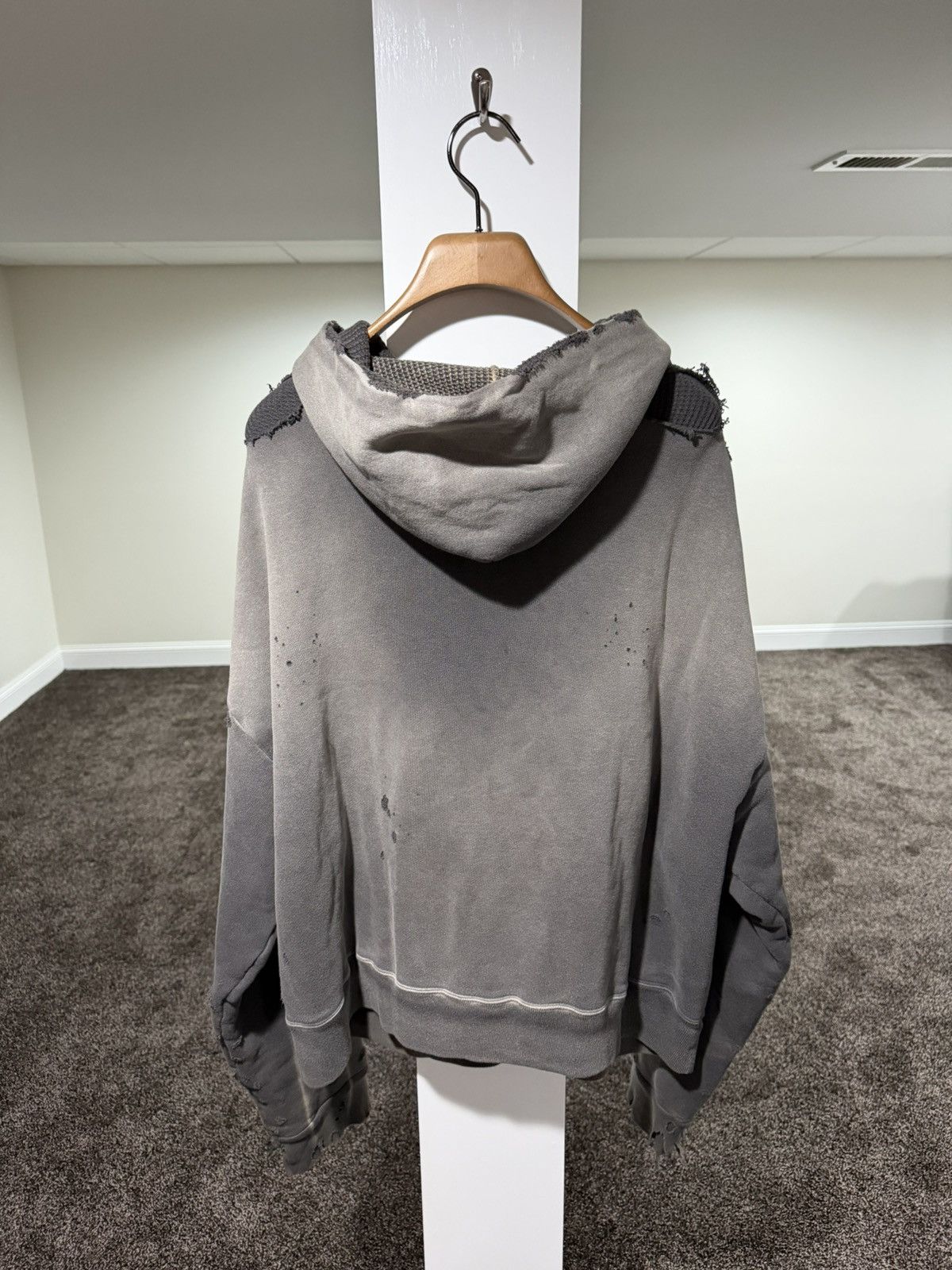 Saint Michael Saint Michael Distressed Thermal Double Face Lay Zip Hoodie Size US S / EU 44-46 / 1 - 4 Thumbnail