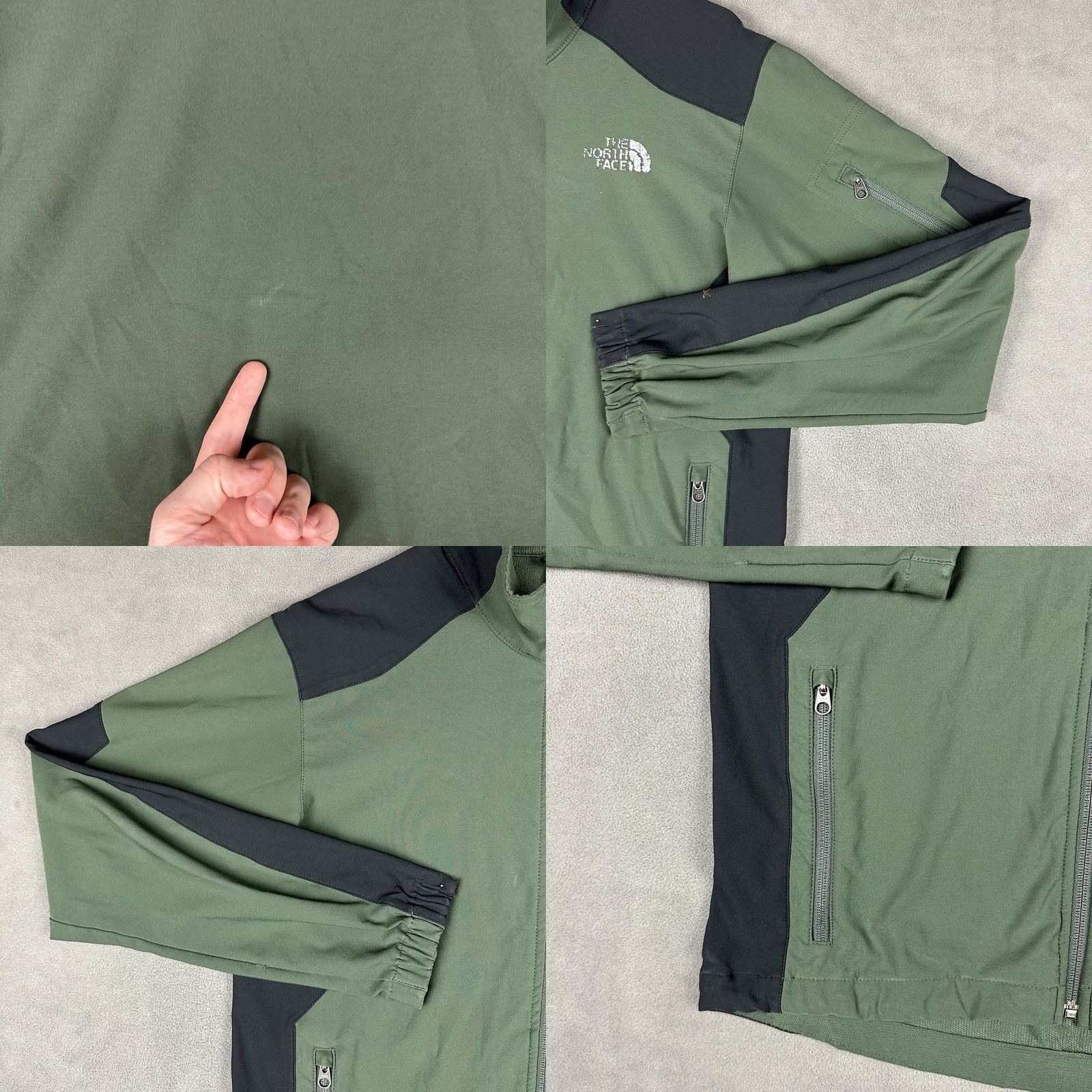 The North Face The North Face Apex Jacket Mens Small Green Softshell Windbreaker Regular Size- Small Green Windbreaker Logo Zip -Mens Size US S / EU 44-46 / 1 - 8 Thumbnail