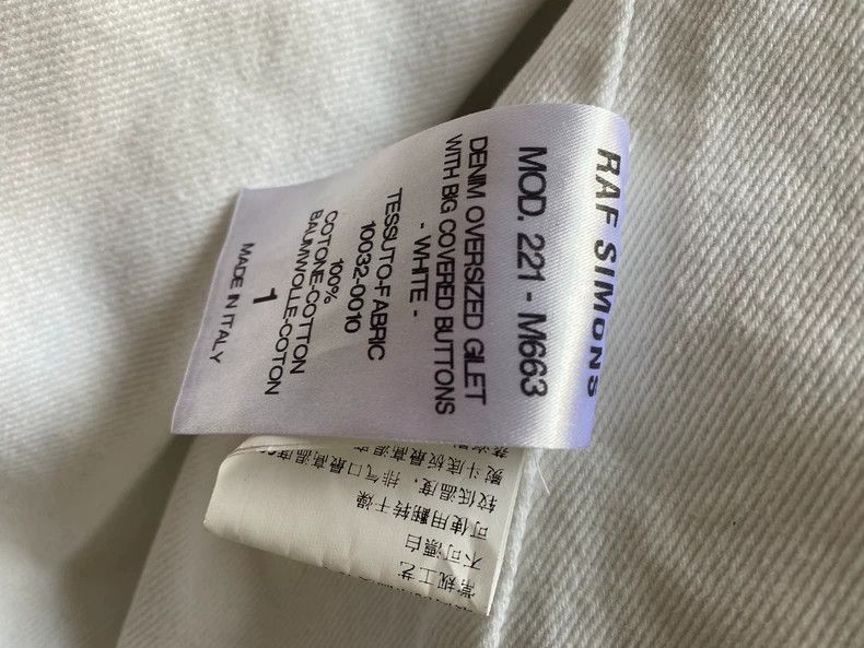 Raf Simons Raf simons size 1 Cotton twill white denim vest Size 36R - 4 Thumbnail