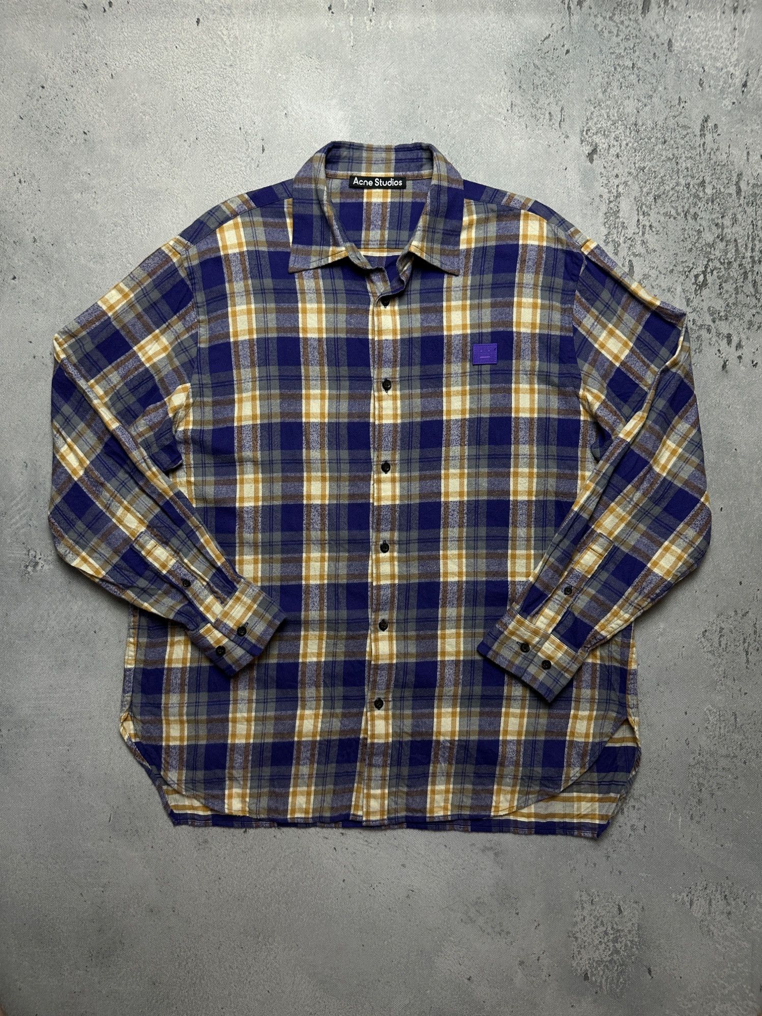 Acne Studios Acne Studios Checked Plaid Button-Up Embroidered Face Logo Size US S / EU 44-46 / 1 - 10 Thumbnail