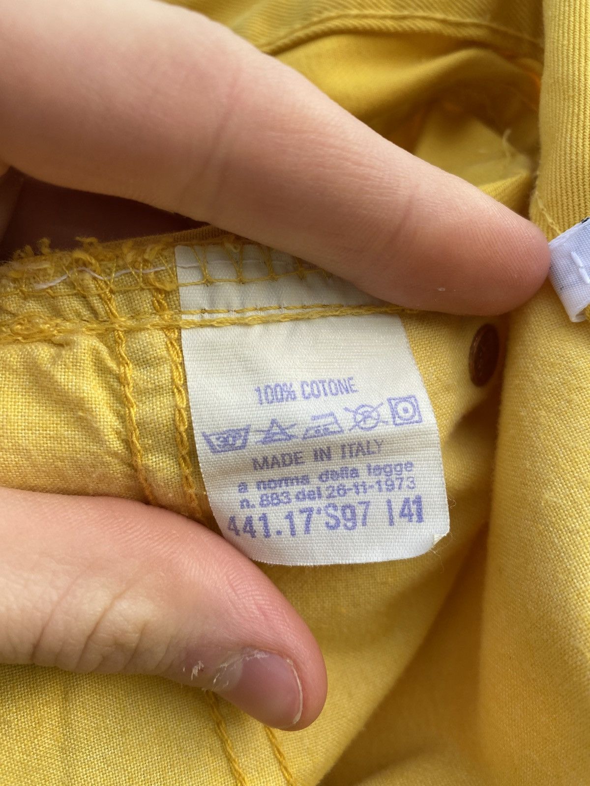 Levi's × Vintage Vintage Levi’s 441 Yellow Jeans Italy W27 L30 80s–90s Size 26" / US 2 / IT 38 - 15 Thumbnail