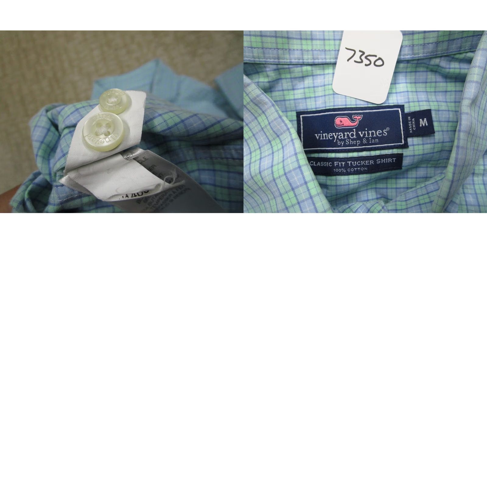 Vineyard Vines Vineyard Vines Shirt Men Medium Blue Aqua Plaid Tucker Long Sleeve Button Down Size US M / EU 48-50 / 2 - 8 Thumbnail