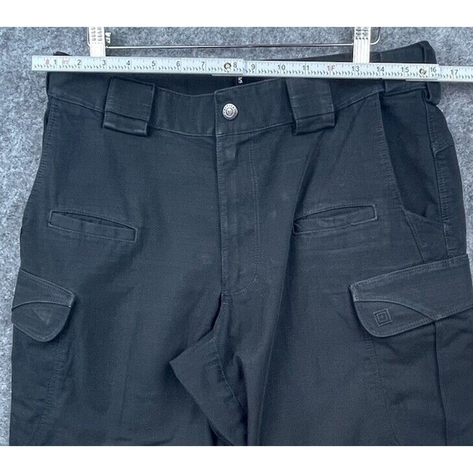 5.11 5.11 Tactical Pants Mens 32 Black Cargo Outdoors Workwear Size US 32 / EU 48 - 3 Thumbnail