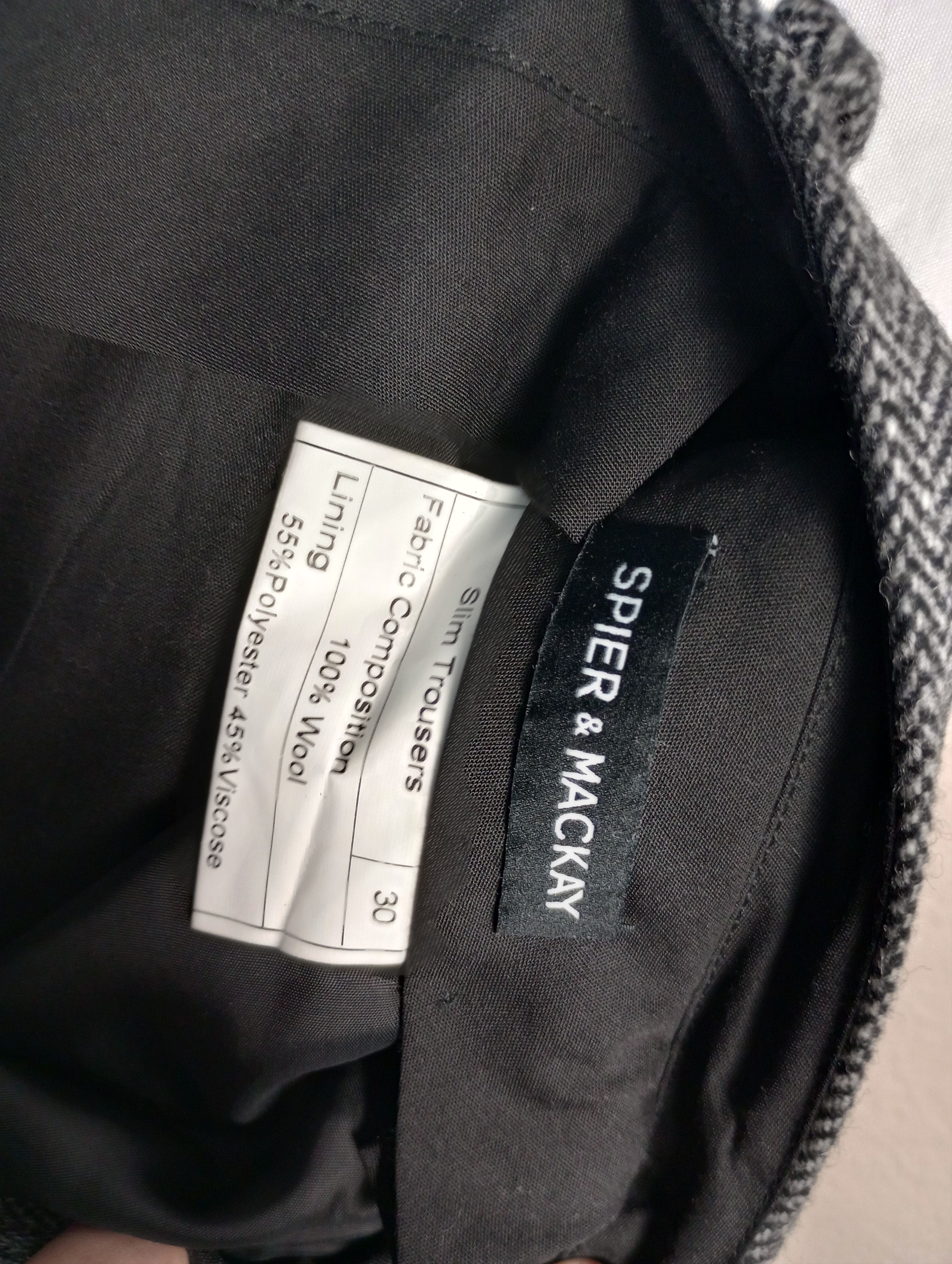 Spier & Mackay Spier And Mackay Slim Trouser W30 - Medium Gray Herringbone Size 36R - 7 Thumbnail