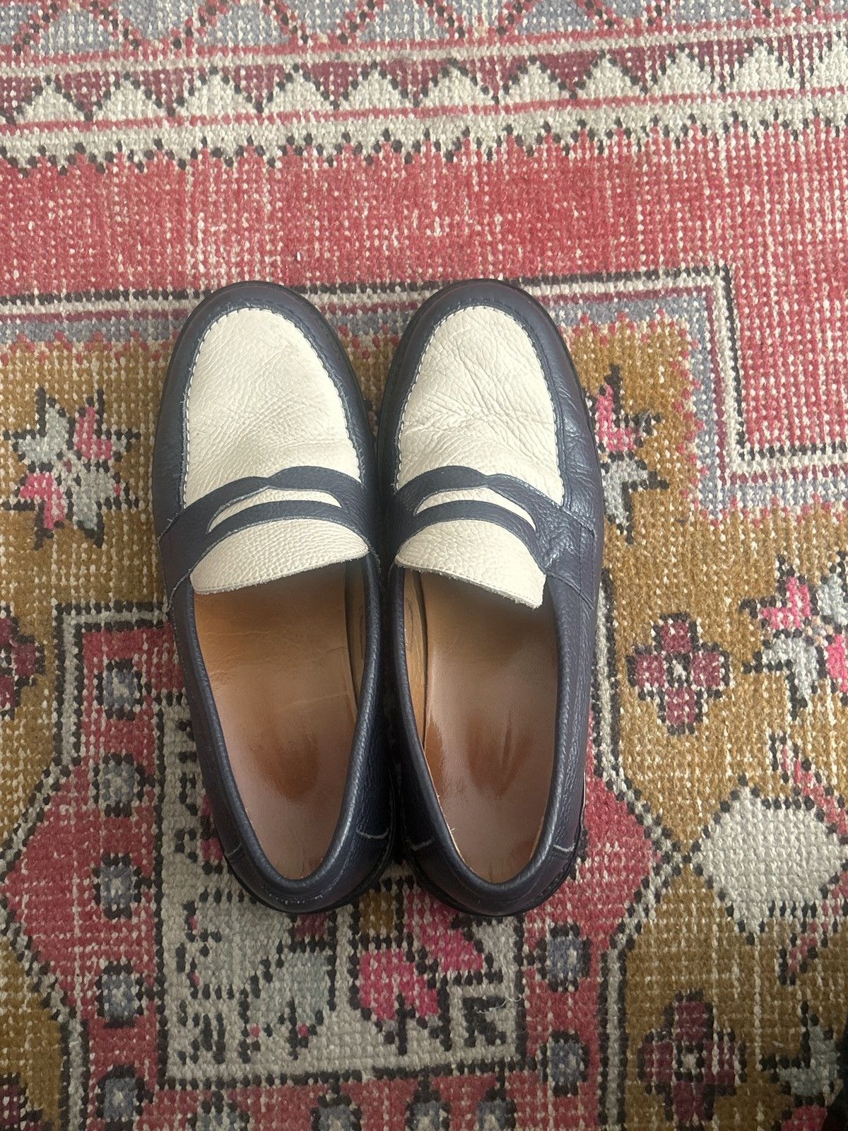 Aime Leon Dore Aime Leon Dore Two-Tone Penny Loafers Blue and White Size US 8.5 / EU 41-42 - 1 Thumbnail