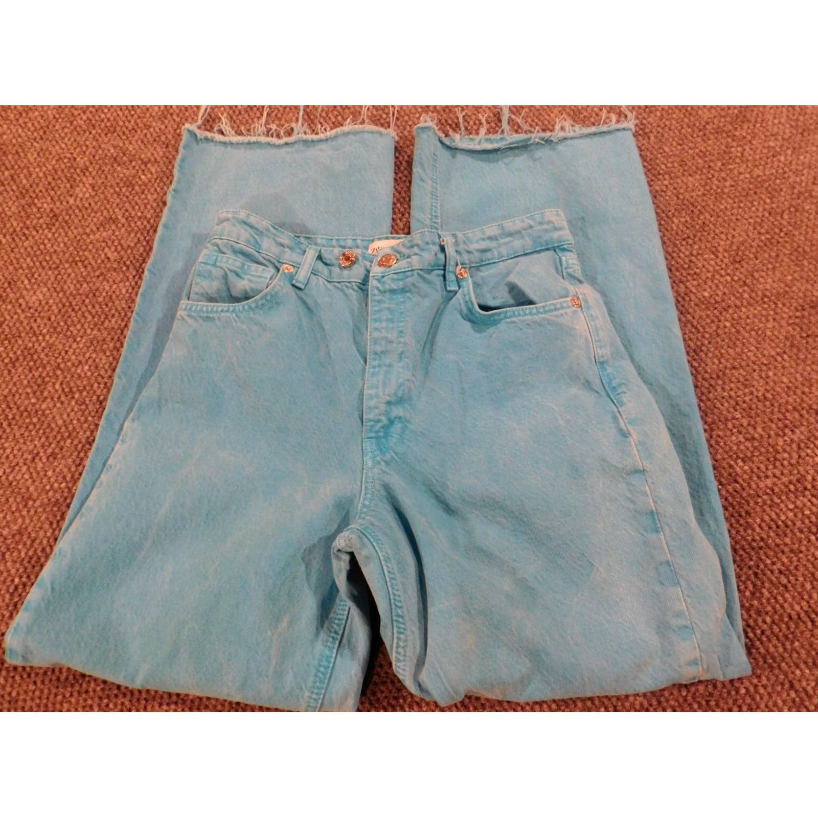 Zara Zara Womens Jeans 6 Blue denim casual straight slim fit Size 28" / US 6 / IT 42 - 2 Thumbnail