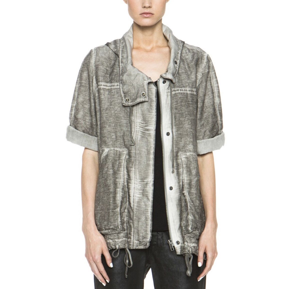 Helmut Lang Helmut Lang Double Cotton Silk Hooded Jacket Size US M / EU 48-50 / 2 - 1 Thumbnail
