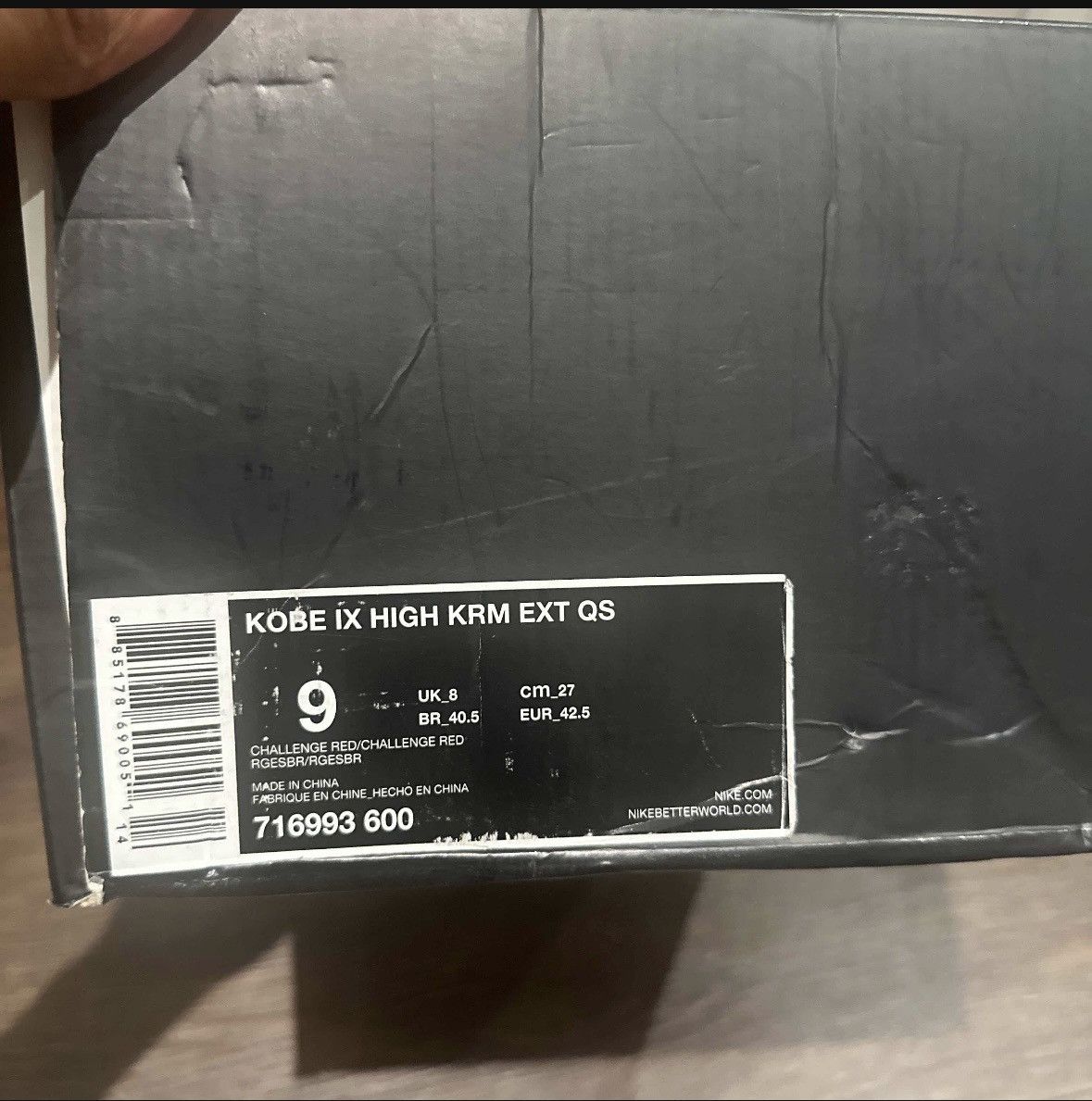 Nike Kobe 9 High KRM EXT ‘Red Mamba’ Size US 9 / EU 42 - 3 Thumbnail