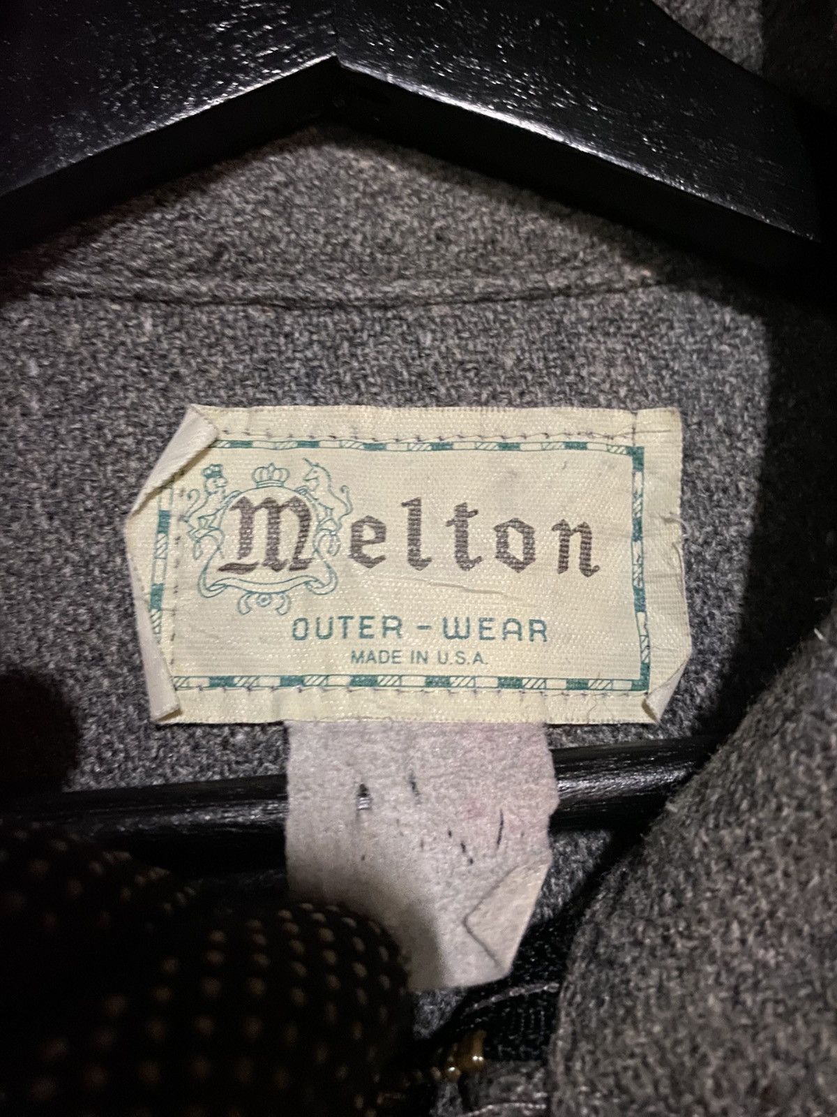 Vintage Vintage Melton Wool Work Jacket Grey Zip-Up Utility Jacket Size US M / EU 48-50 / 2 - 11 Thumbnail