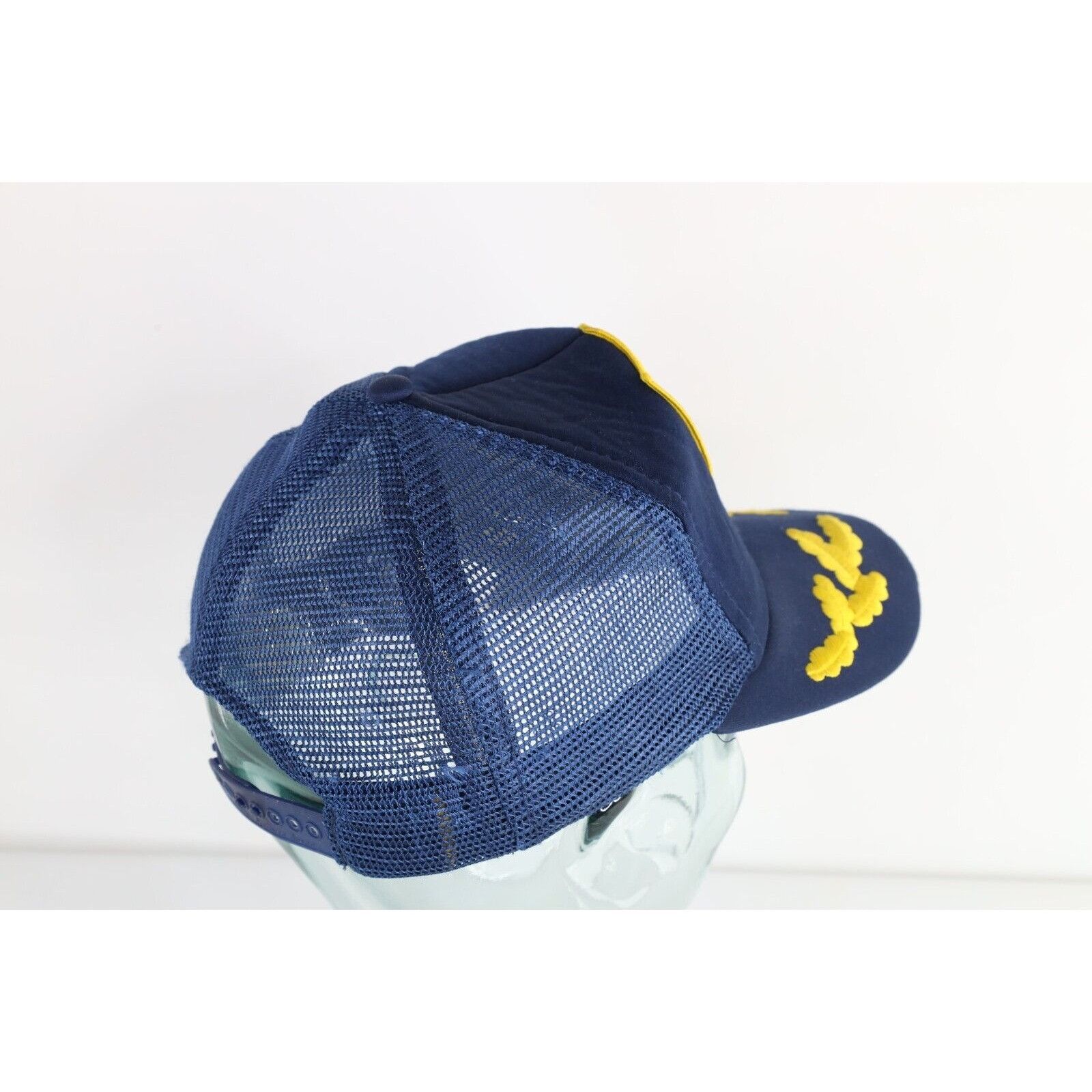 Vintage Vintage 80s Gold Leaf Hawaii Police 50 Trucker Hat Size ONE SIZE - 7 Thumbnail