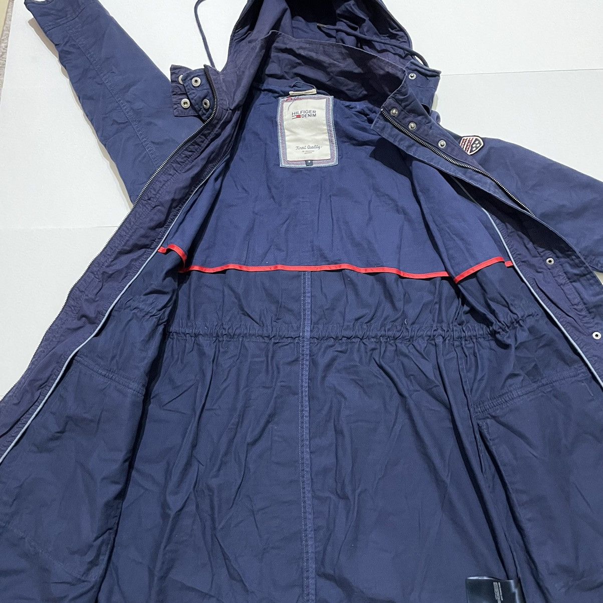 Tommy Hilfiger Hilfiger Denim Blue Women's Lightweight Waterproof Jacket Size S / US 4 / IT 40 - 4 Thumbnail
