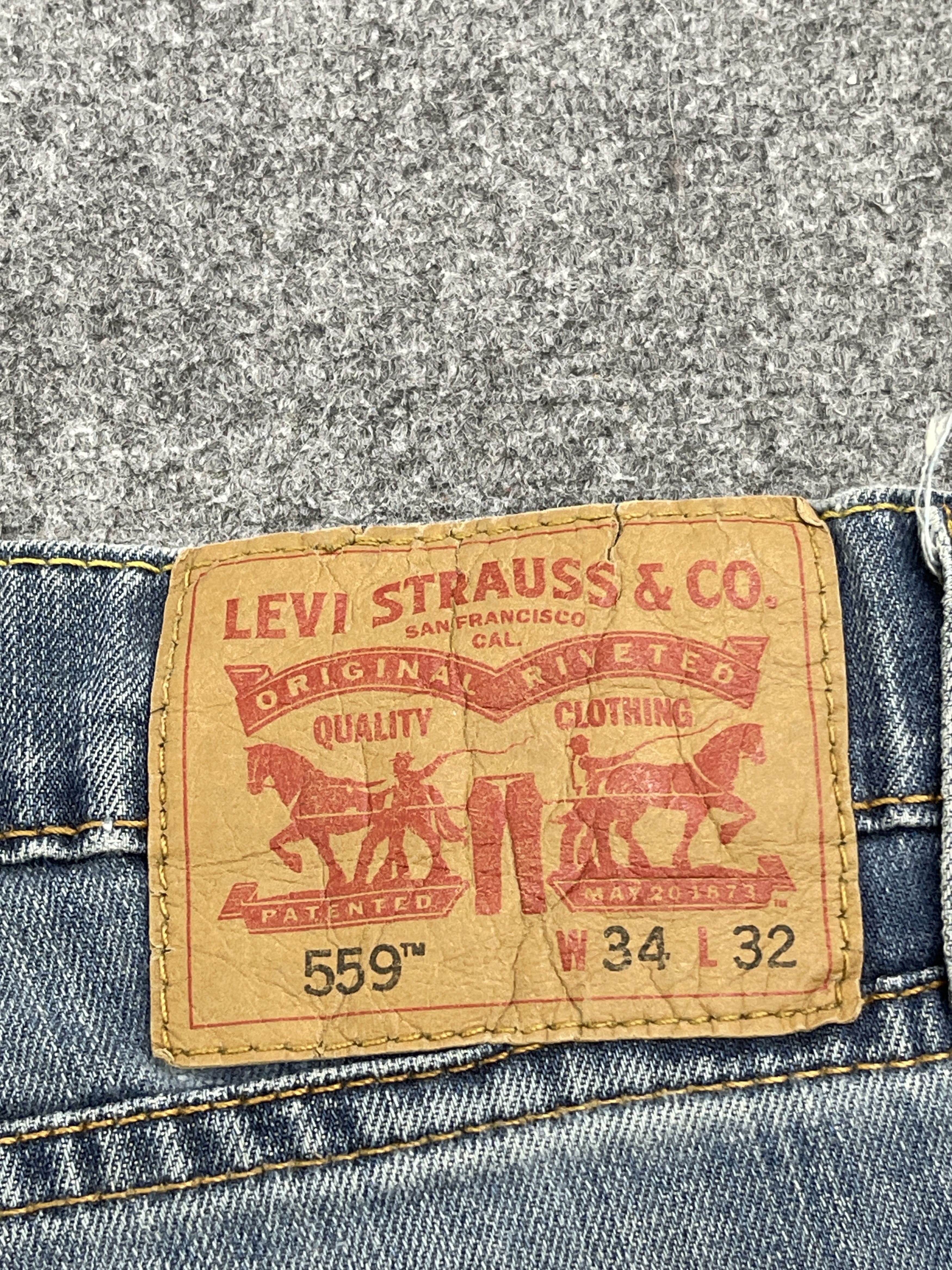 Levi's Faded Blue Vintage Levis 559 Denim DP2553 Size US 34 / EU 50 - 5 Thumbnail