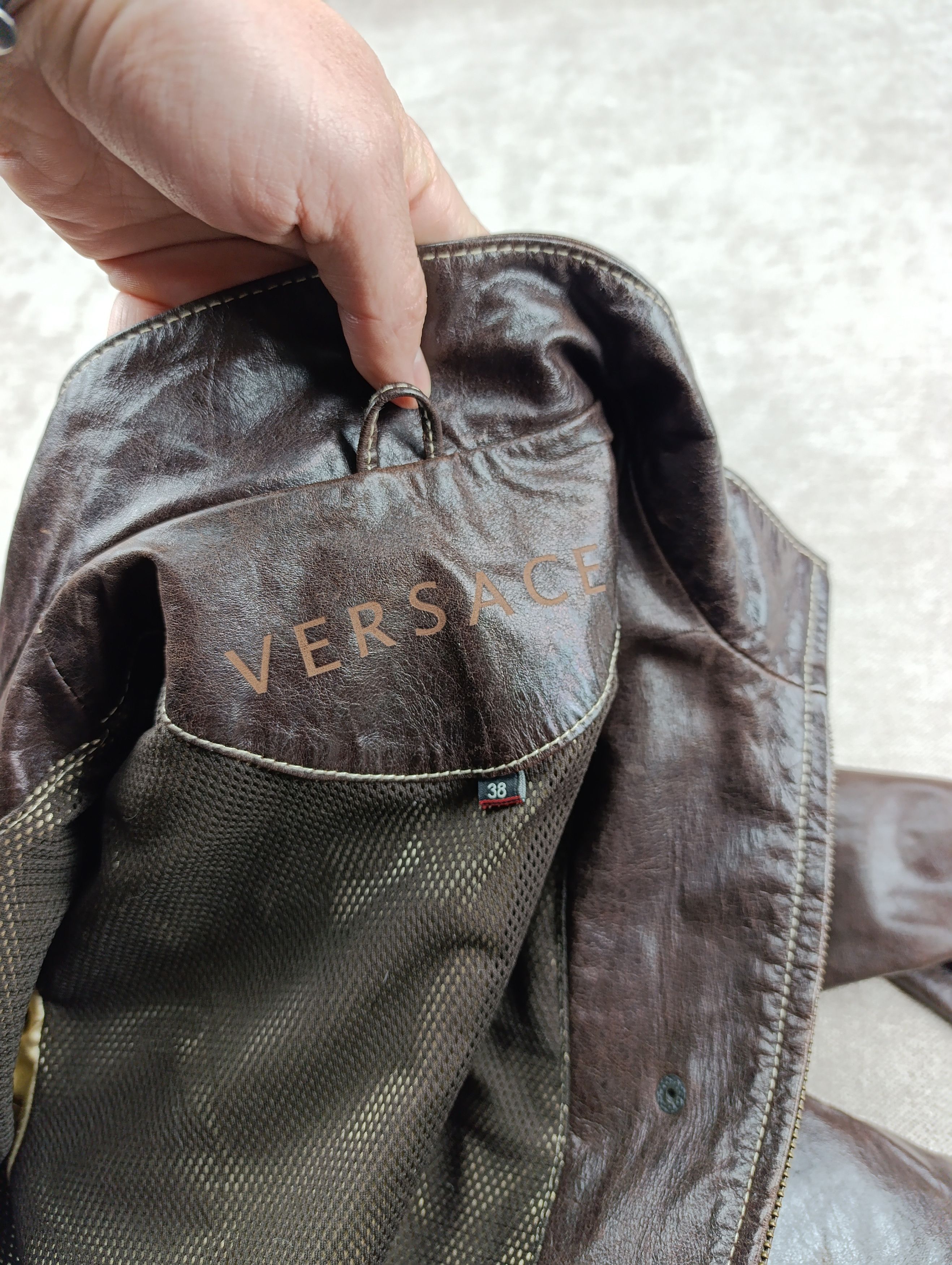Versace Versace Womens Vintage Leather Avant-garde Jacket Size XS / US 0-2 / IT 36-38 - 15 Thumbnail