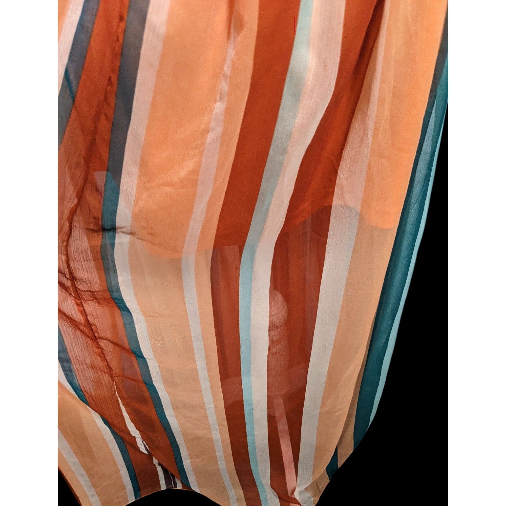 Other Vintage Spoon Jeans Striped Retro Sunset Maxi Skirt Size 31" - 3 Thumbnail