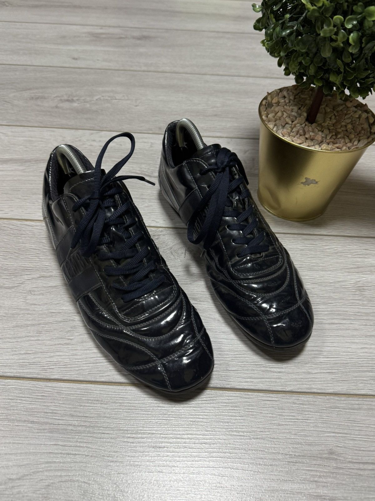 Dirk Bikkembergs Bikkembergs dark blue lacquered sneakers shoes Size US 8 / EU 41 - 2 Thumbnail