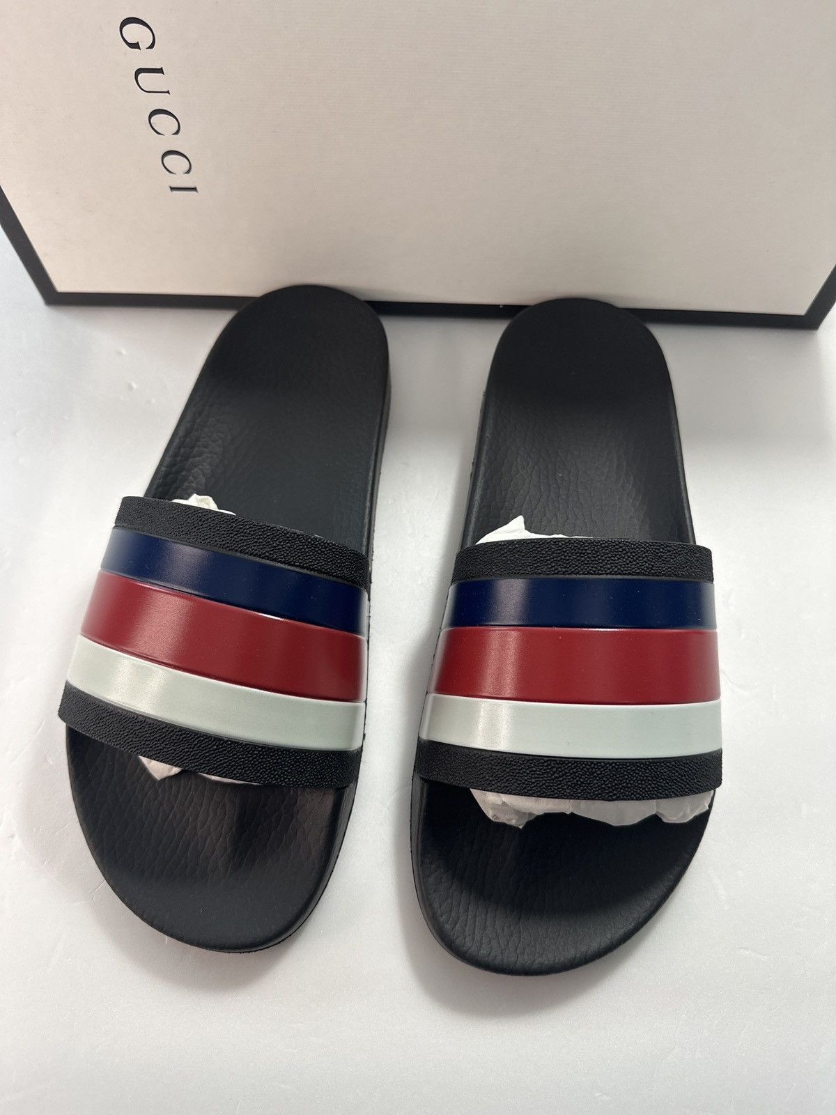 Red and blue gucci slides online