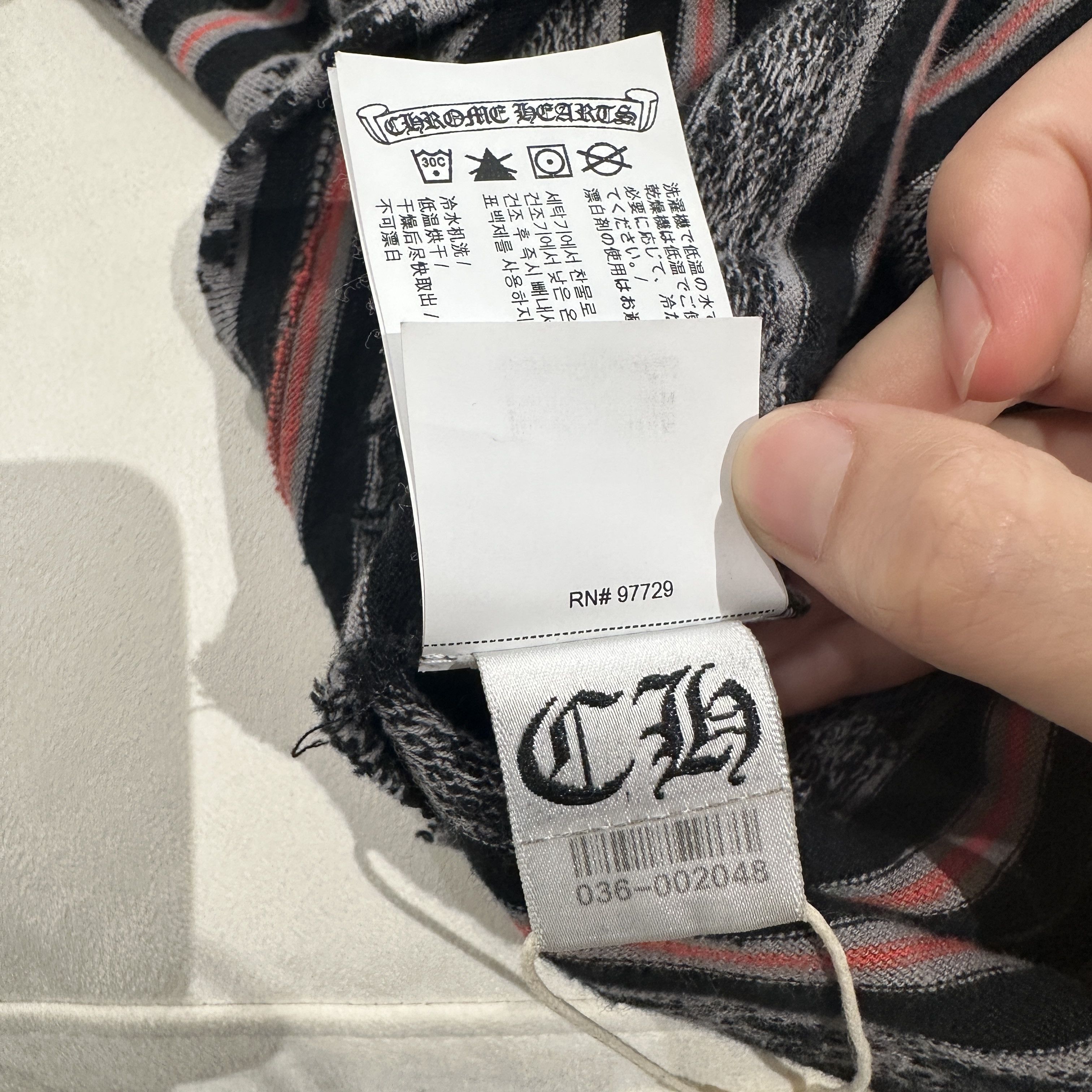 Chrome Hearts Chrome Hearts Script Logo Stripe Short Sleeve Tee Size US XL / EU 56 / 4 - 4 Thumbnail