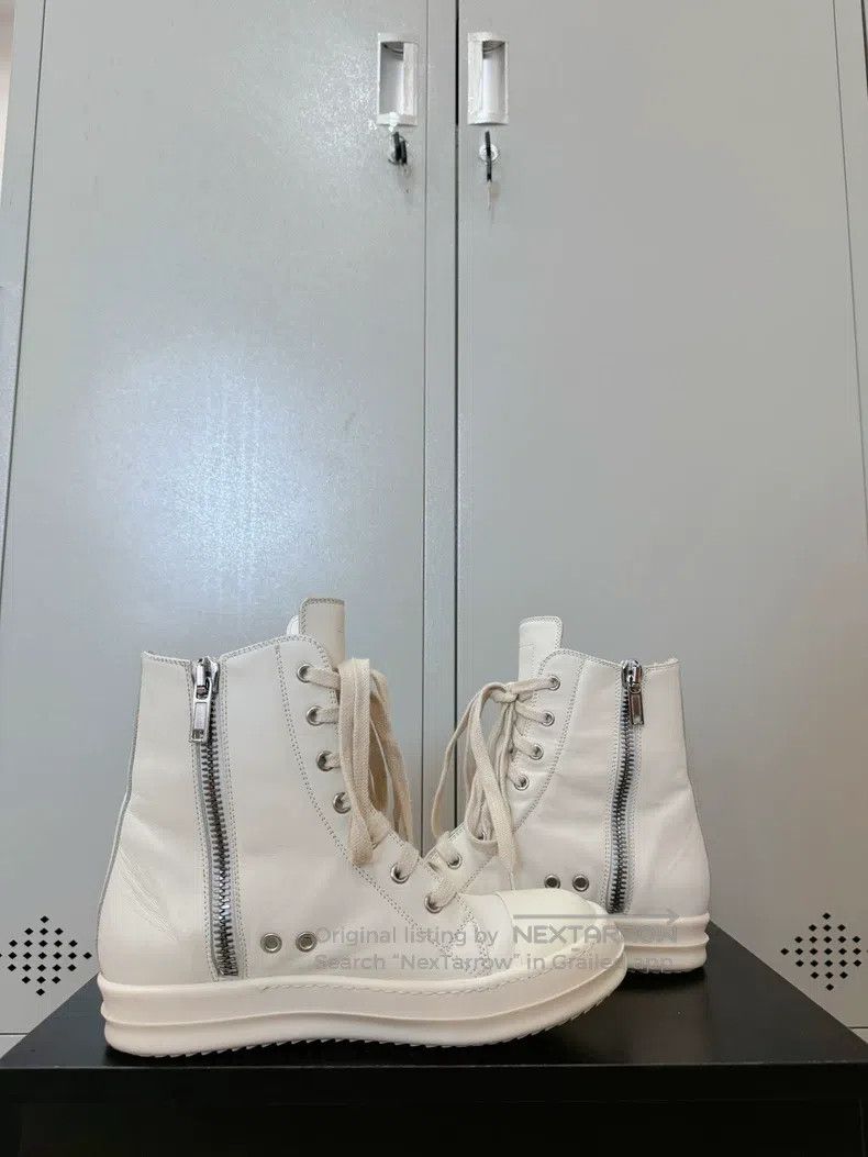 Rick Owens Rick Owens Pure white milk Converse Size US 5 / EU 37 - 5 Thumbnail