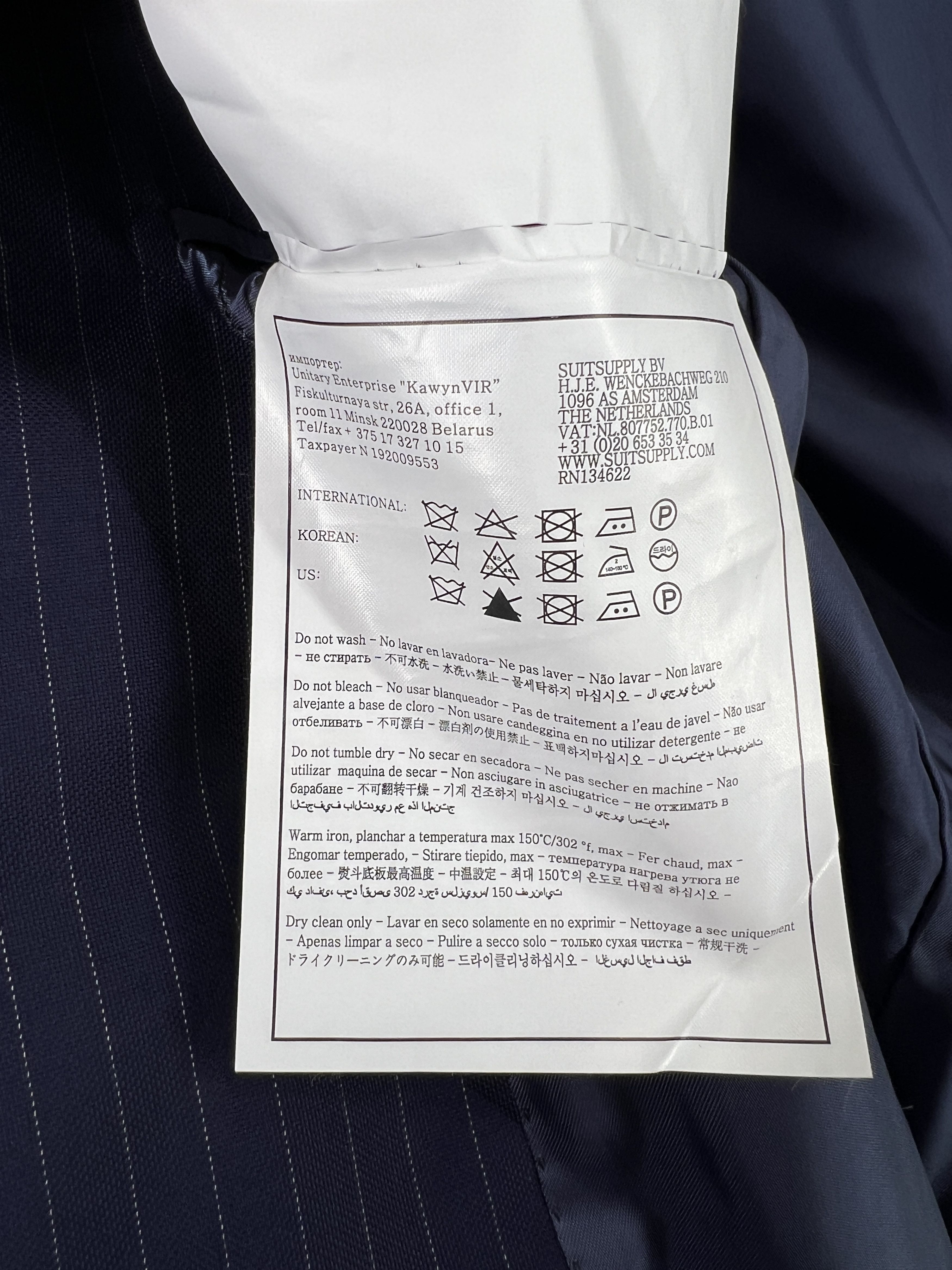 Suitsupply Lazio Wool Formal Blazer Waistcoat Suit EU:44; UK/US:34R Size 34R - 11 Thumbnail