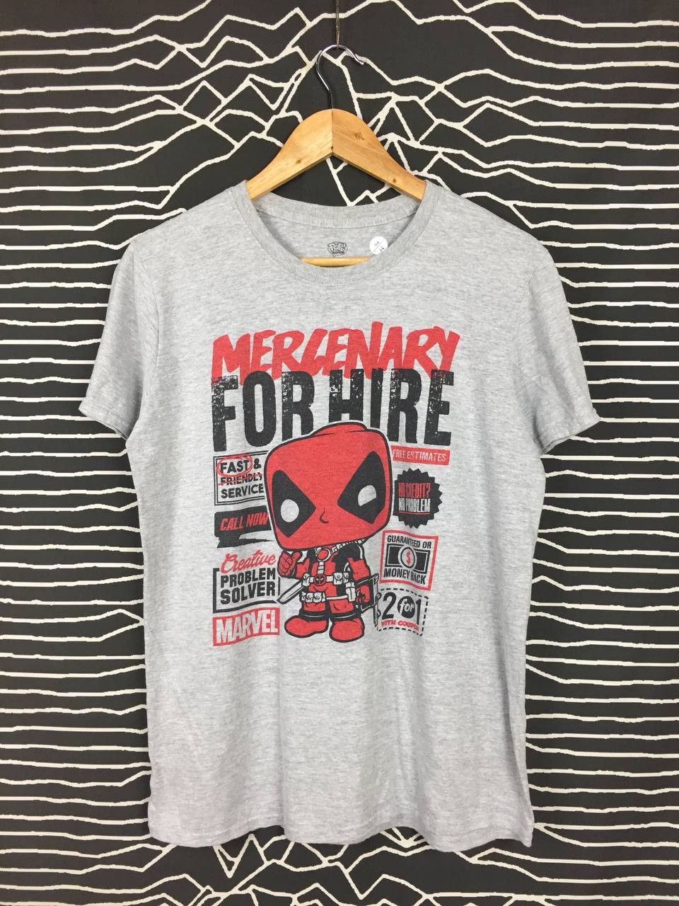 Marvel Comics × Vintage Funko Pop Tees Marvel Comics Deadpool Mercenary For Hire Tee Size US S / EU 44-46 / 1 - 2 Thumbnail