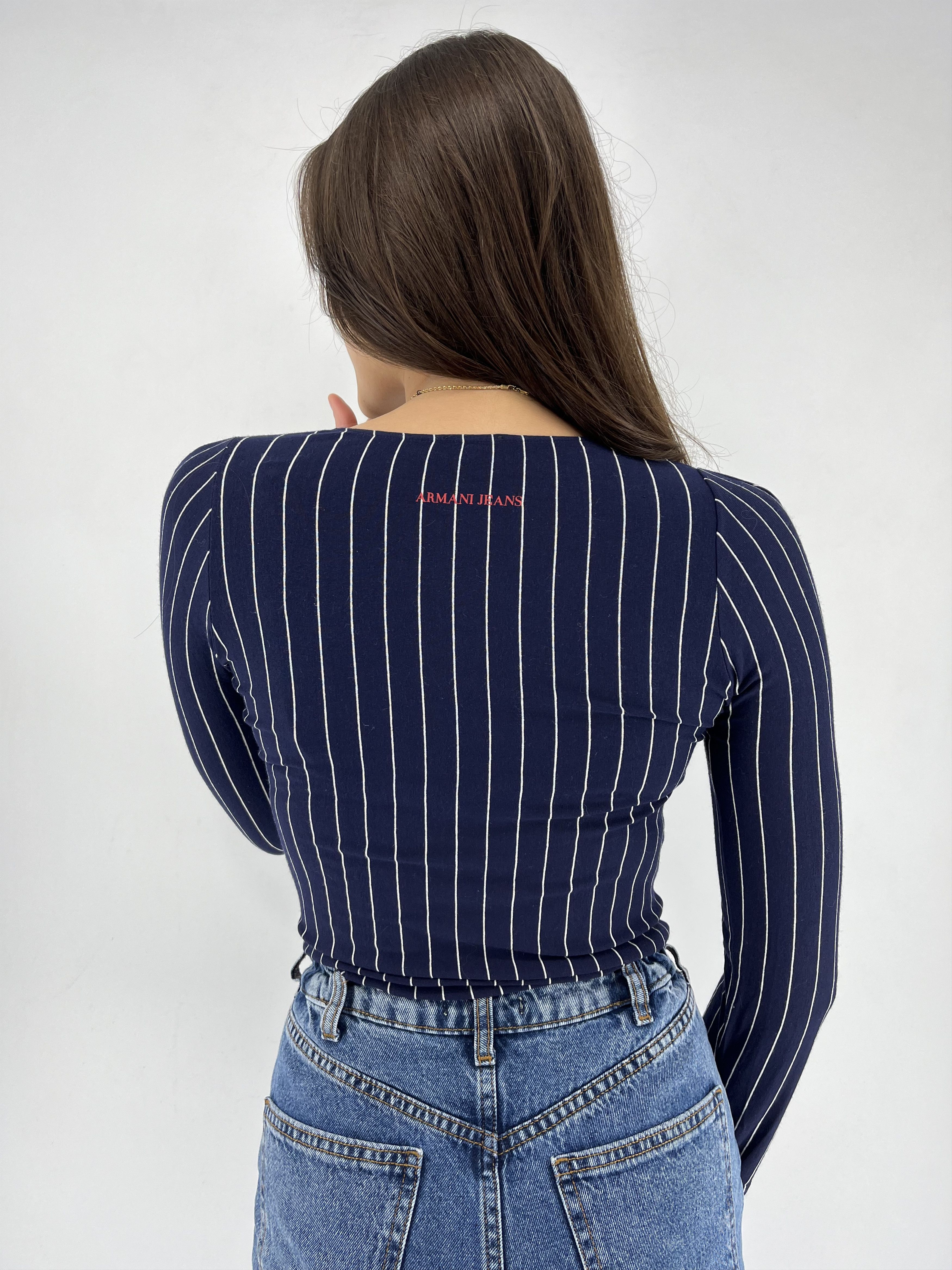 Armani × Giorgio Armani Vintage Y2K Armani Jeans Velvet blouse Size M / US 6-8 / IT 42-44 - 3 Thumbnail