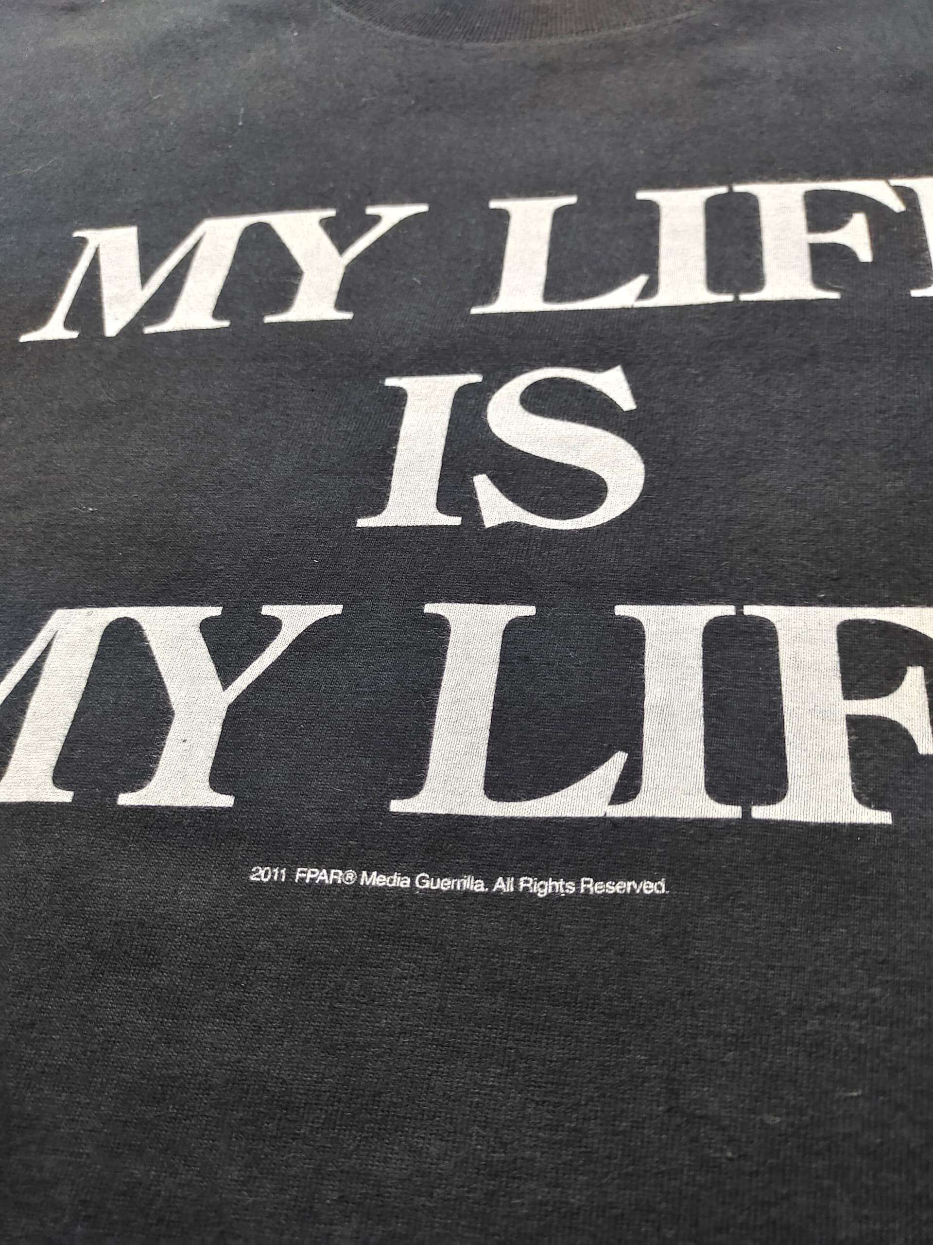 FPAR × Japanese Brand × Nigo FPAR My Life Is My Life Black T shirt Size US M / EU 48-50 / 2 - 4 Thumbnail