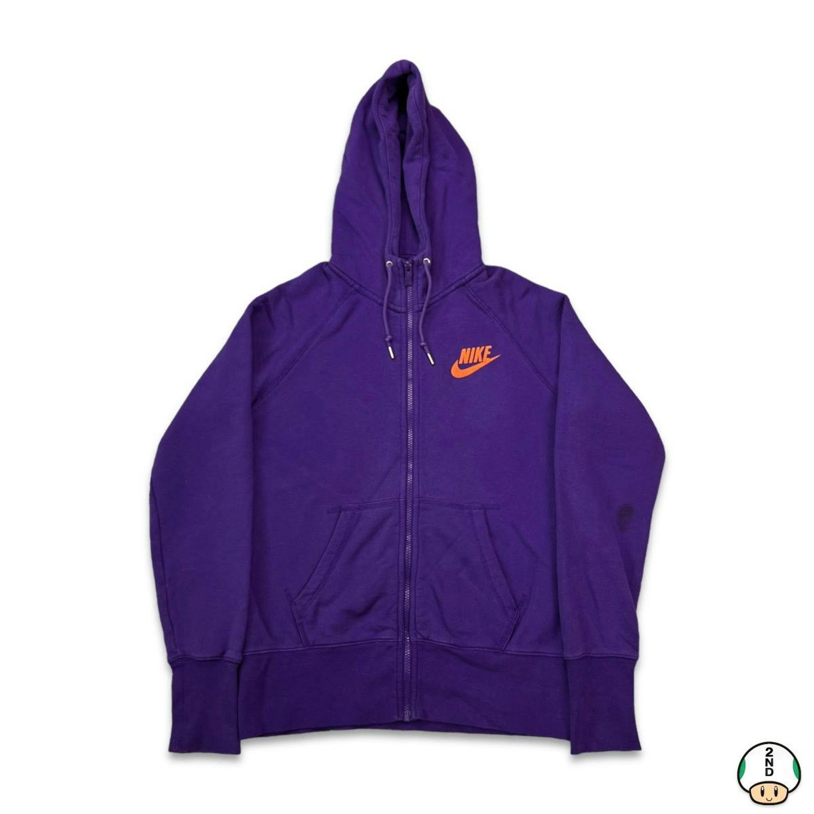 Nike × Vintage Nike Sportswear Hoodie Medium Swoosh Zip Hooded Sweatshirt Size M / US 6-8 / IT 42-44 - 1 Thumbnail