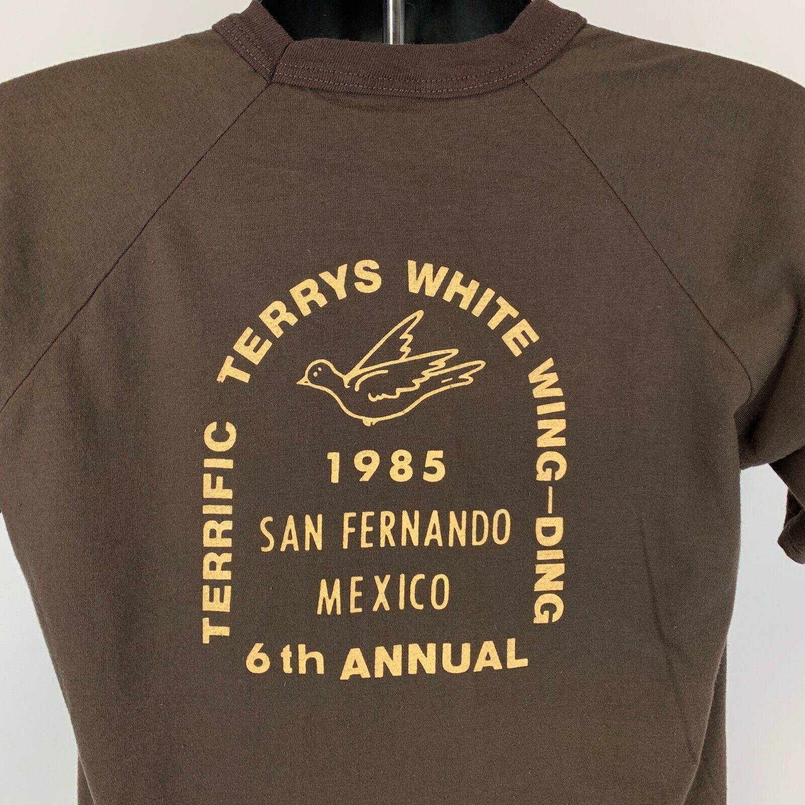 Vintage Vintage 80s Terrific Terrys White Wing Ding T Shirt S Small Size US S / EU 44-46 / 1 - 5 Thumbnail
